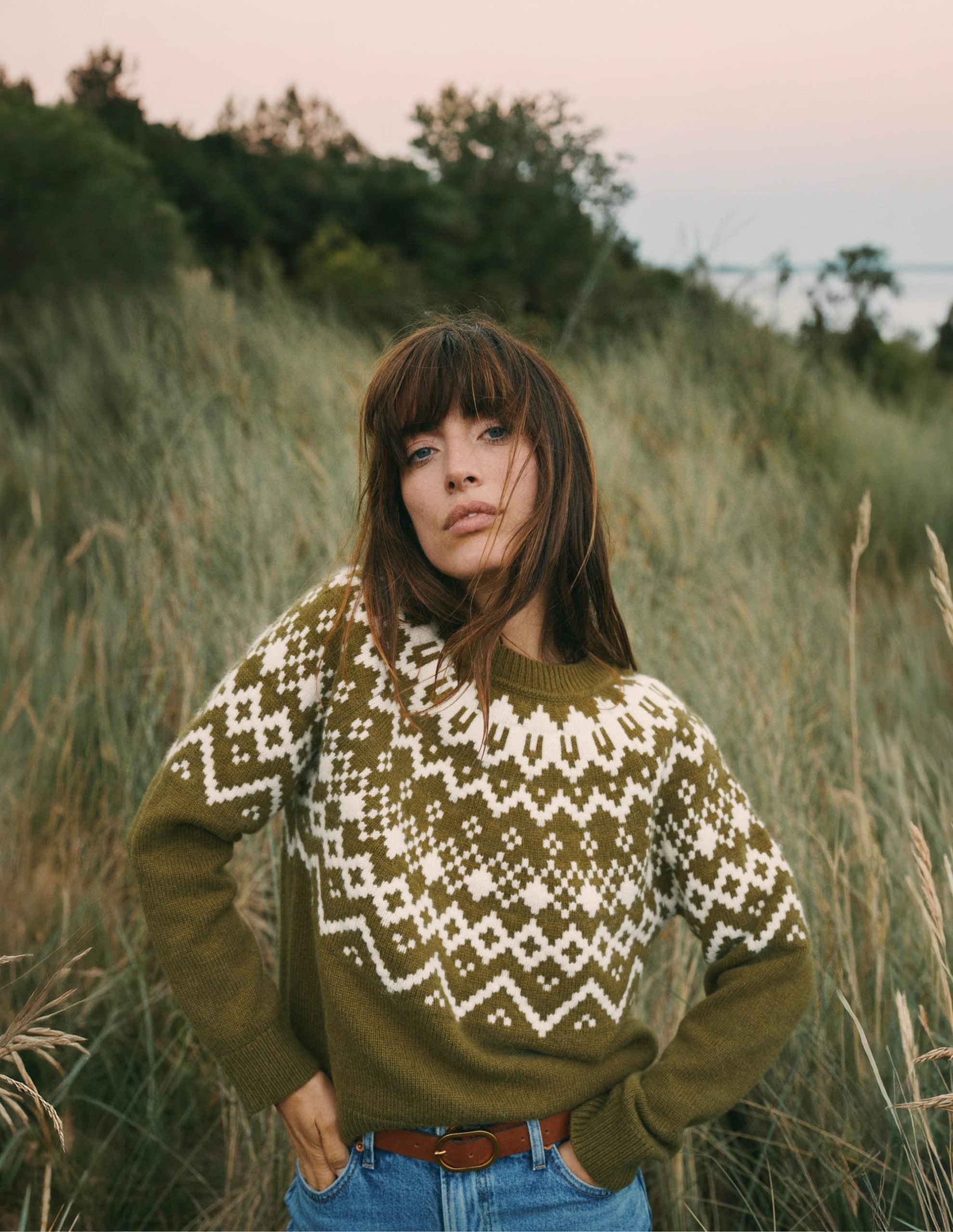 Mae Fair Isle Knitted Sweater-Cross Country