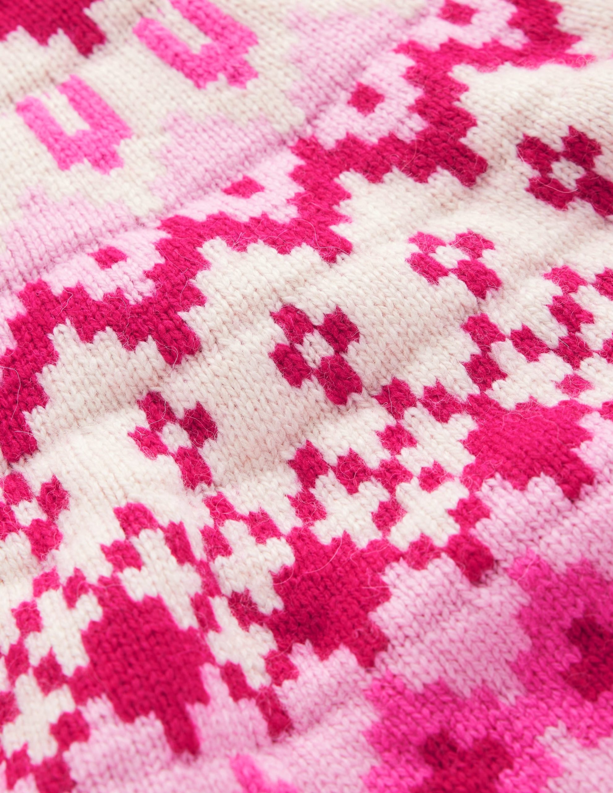 Mae Fair Isle Knitted Sweater-Red Bud Melange - Image 8