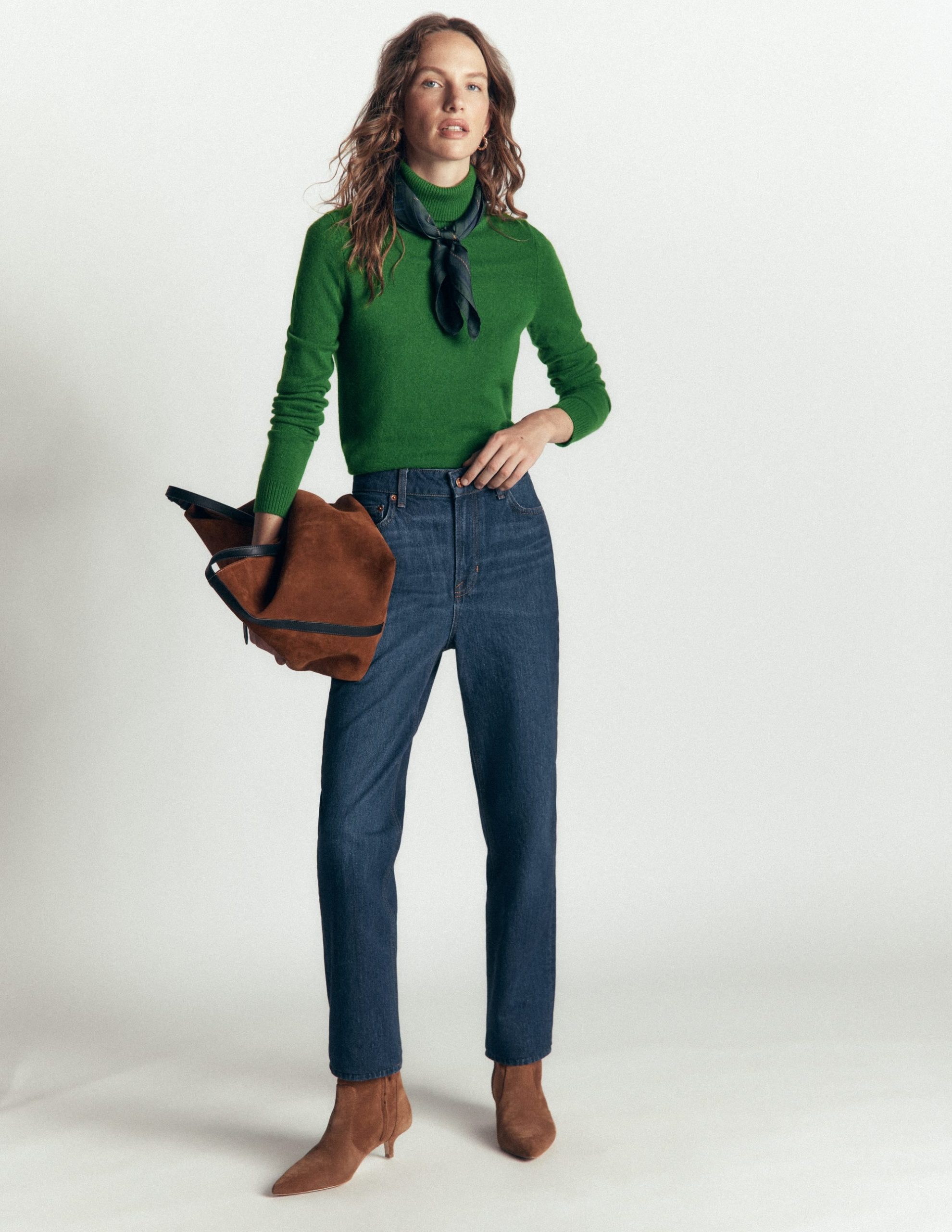 Elsie Cashmere Roll Neck-Fresh Green - Image 4