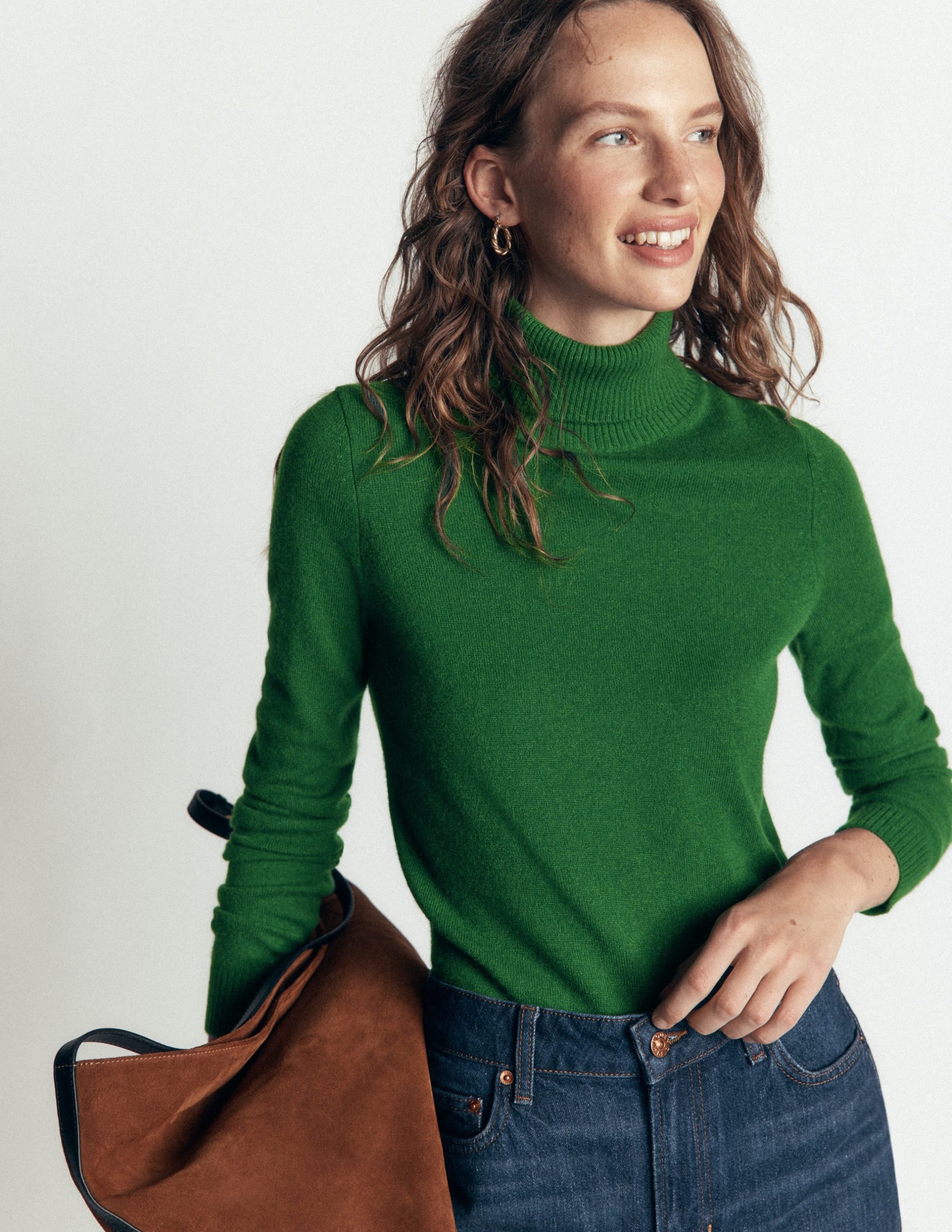 Elsie Cashmere Roll Neck-Fresh Green - Image 5