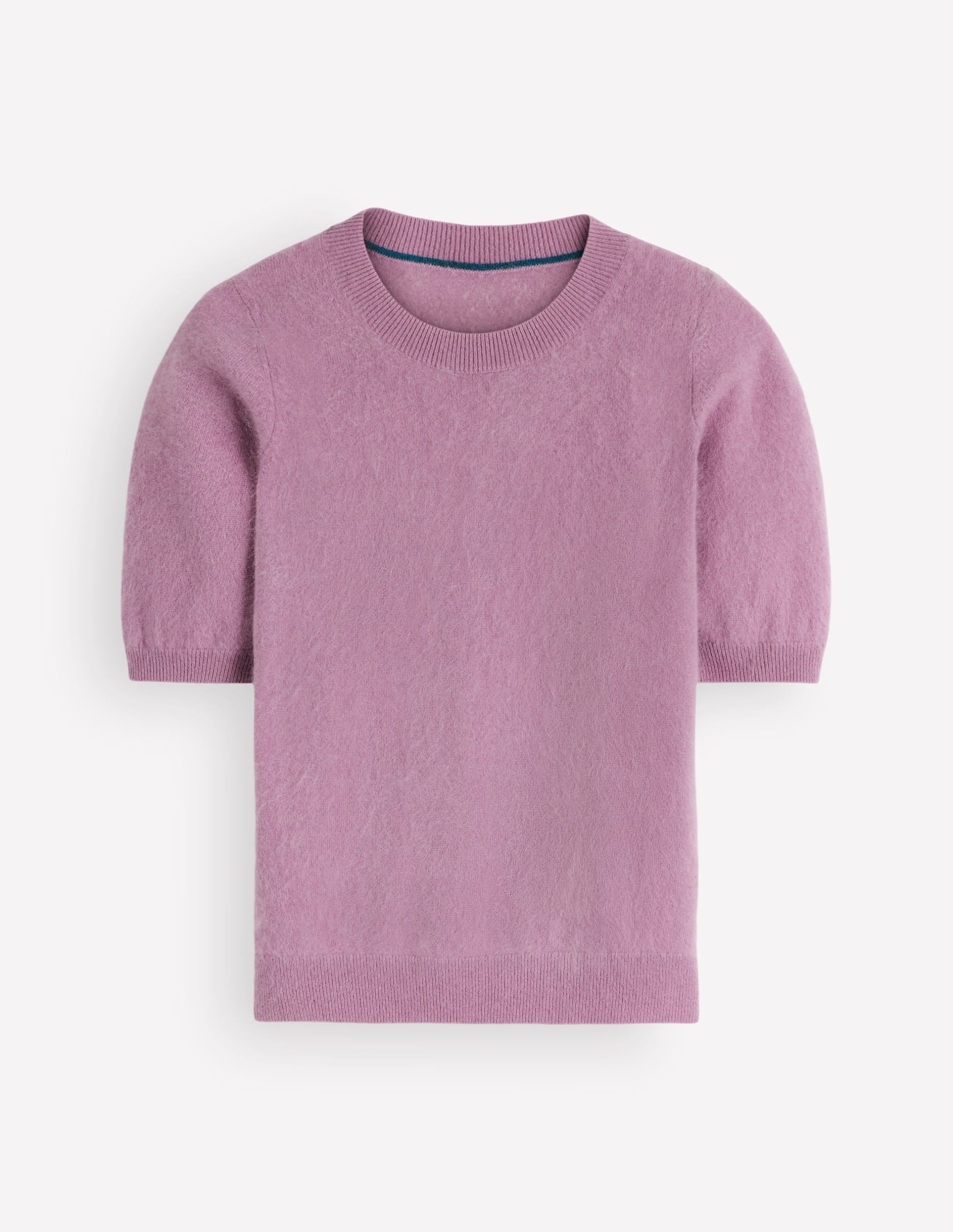 Kat Brushed Cashmere T-shirt-Soft Lavendar - Image 6