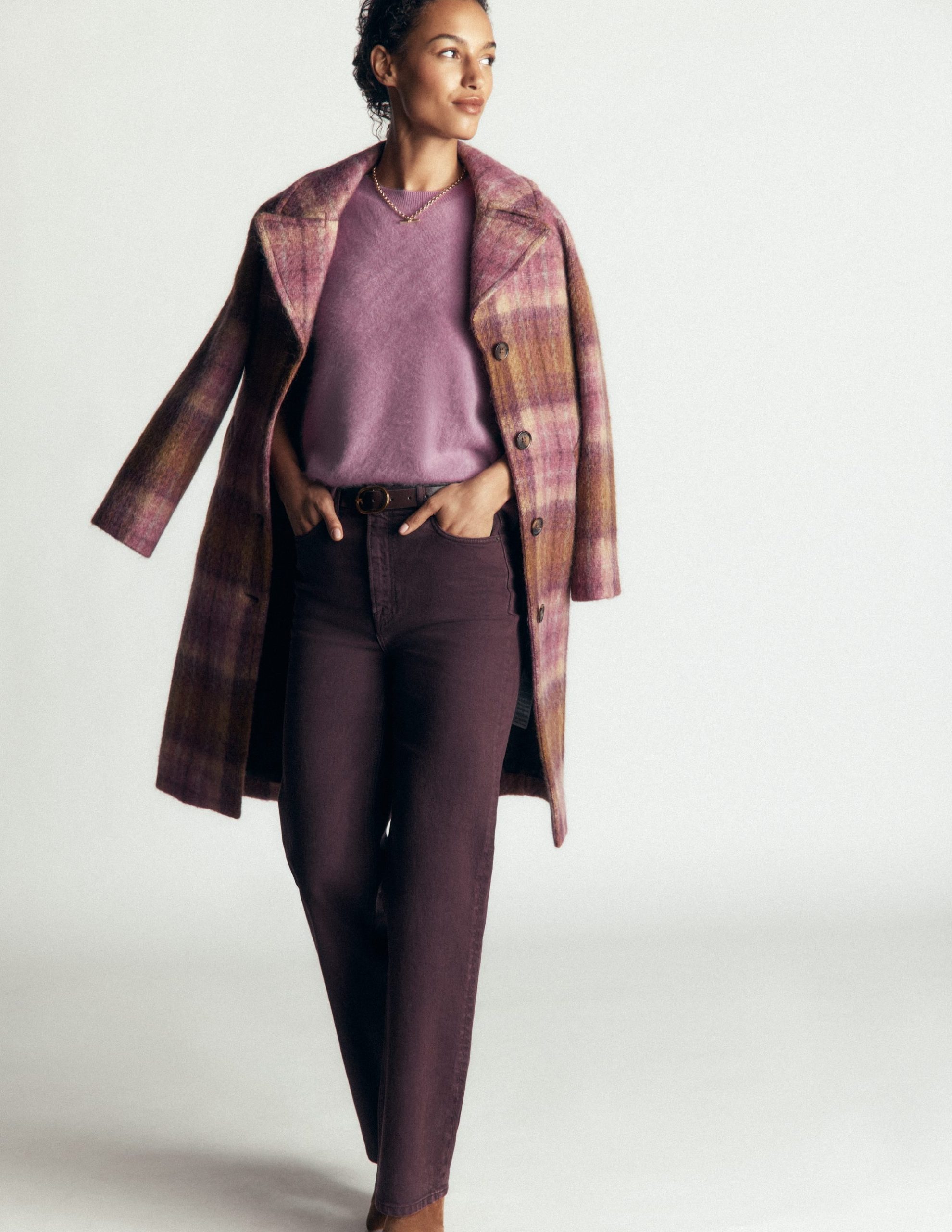 Kat Brushed Cashmere T-shirt-Soft Lavendar - Image 4