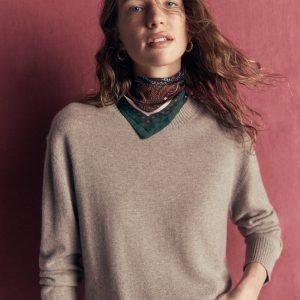 Fay Cashmere Crew Neck Sweater-Mink Melange