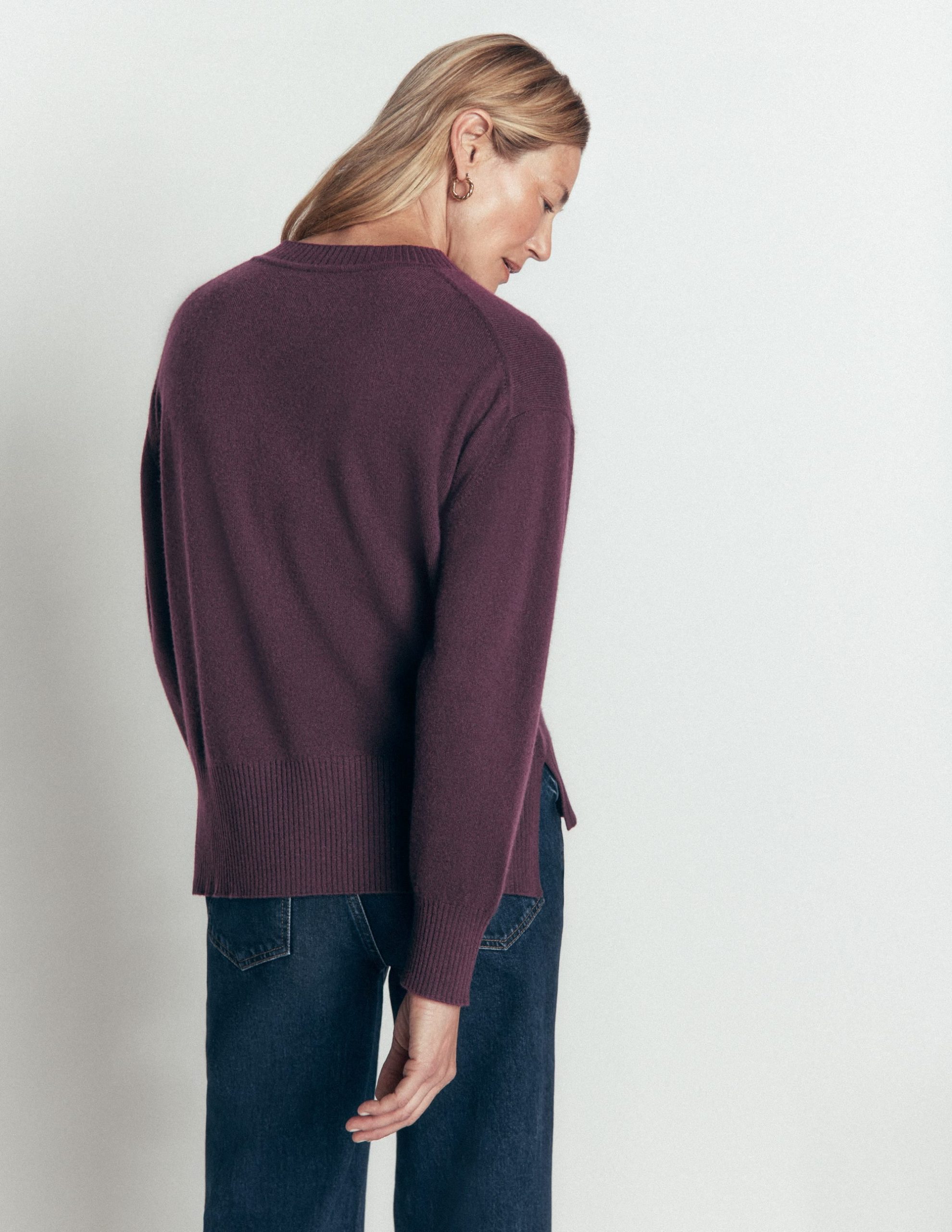 Fay Cashmere Crew Neck Sweater-Winetasting - Image 3