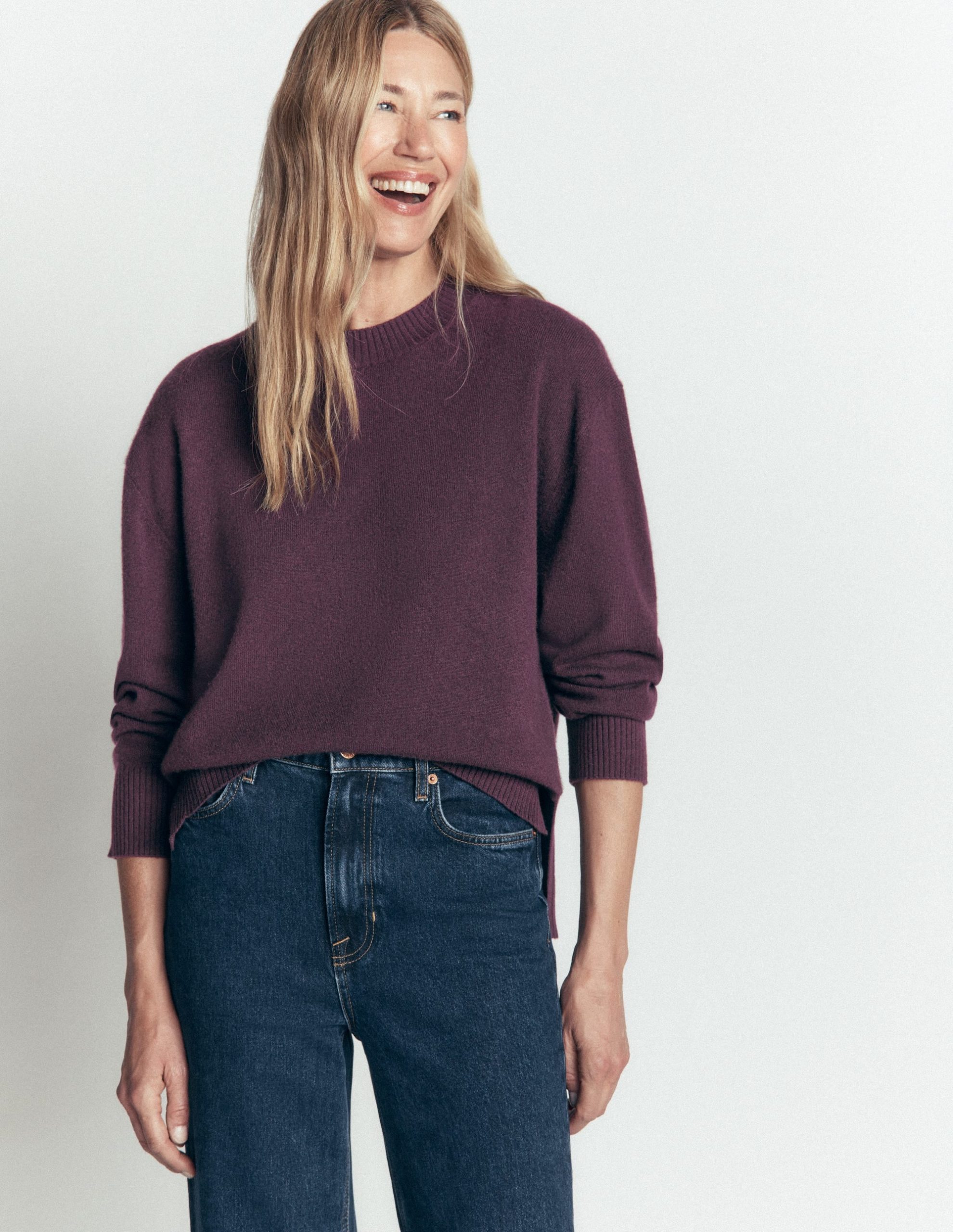 Fay Cashmere Crew Neck Sweater-Winetasting - Image 4
