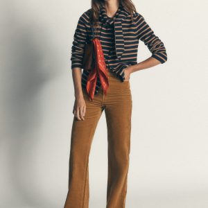 5-Pocket Cord Column Jeans-Gingerbread