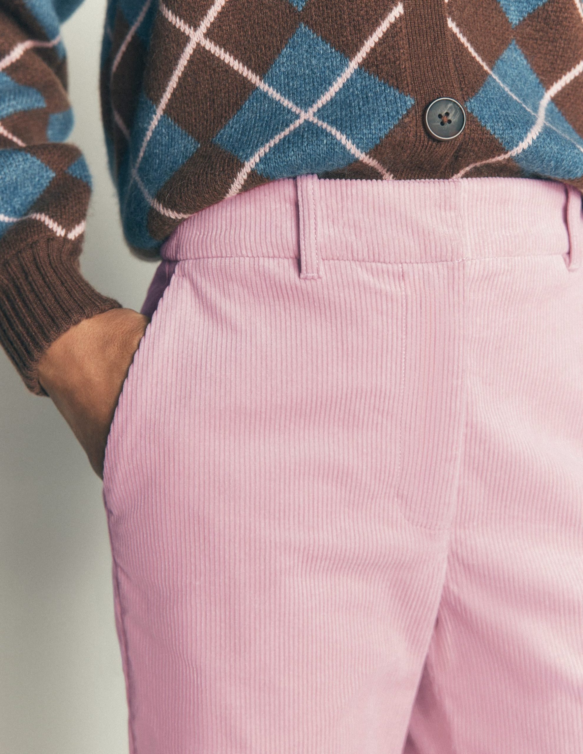 Canonbury Cord Pants-Pink Violet - Image 2