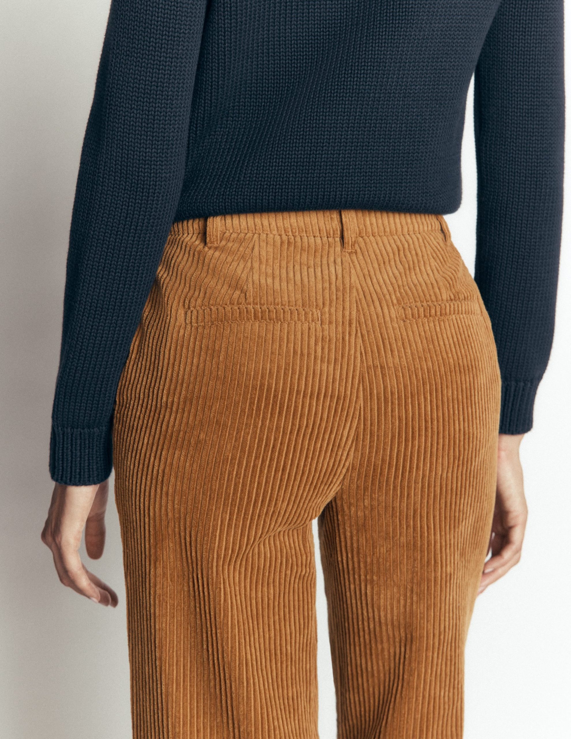 Fitzrovia Cord Column Pants-Gingerbread - Image 5