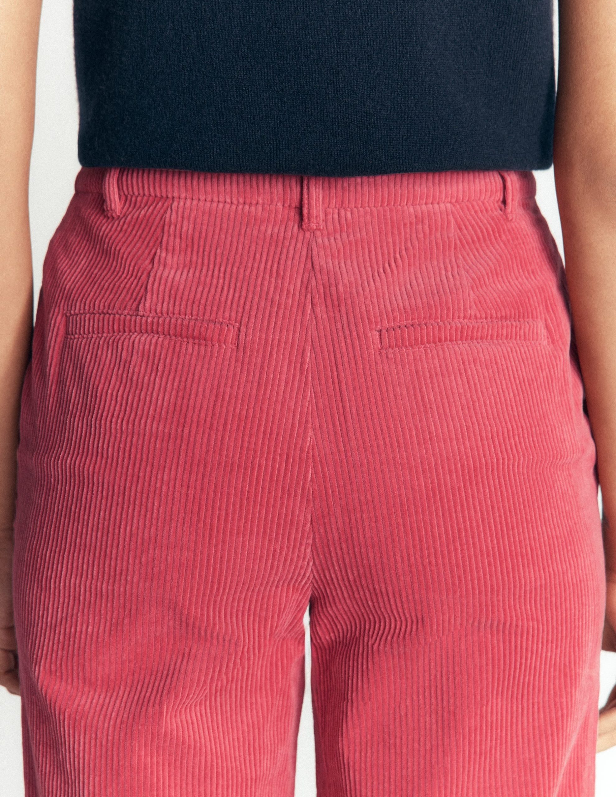 Fitzrovia Cord Column Pants-Cherry Blush - Image 5