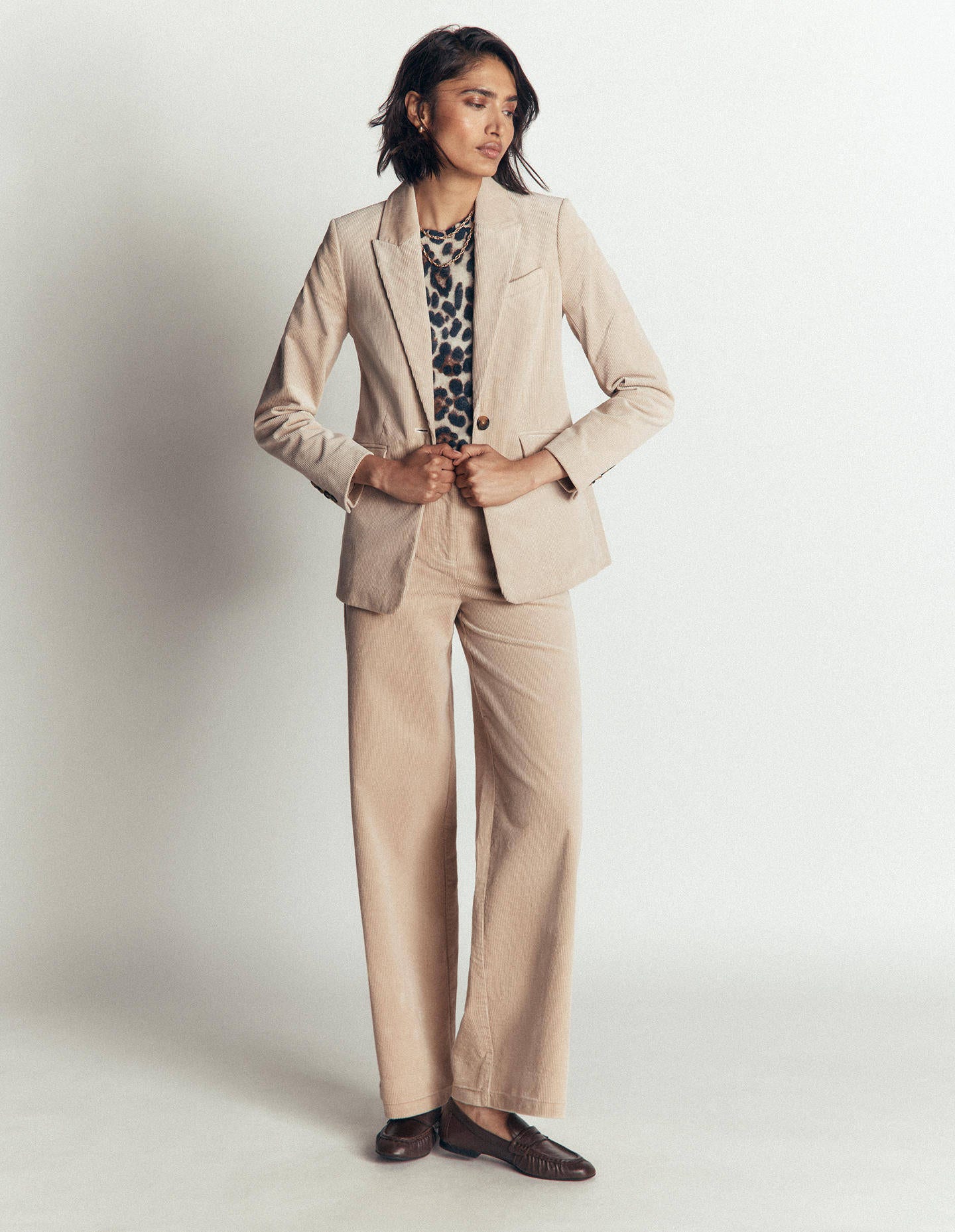 Belgravia Cord Pants-Latte - Image 2