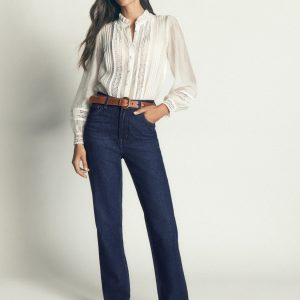 Tapered Leg Jeans-Indigo