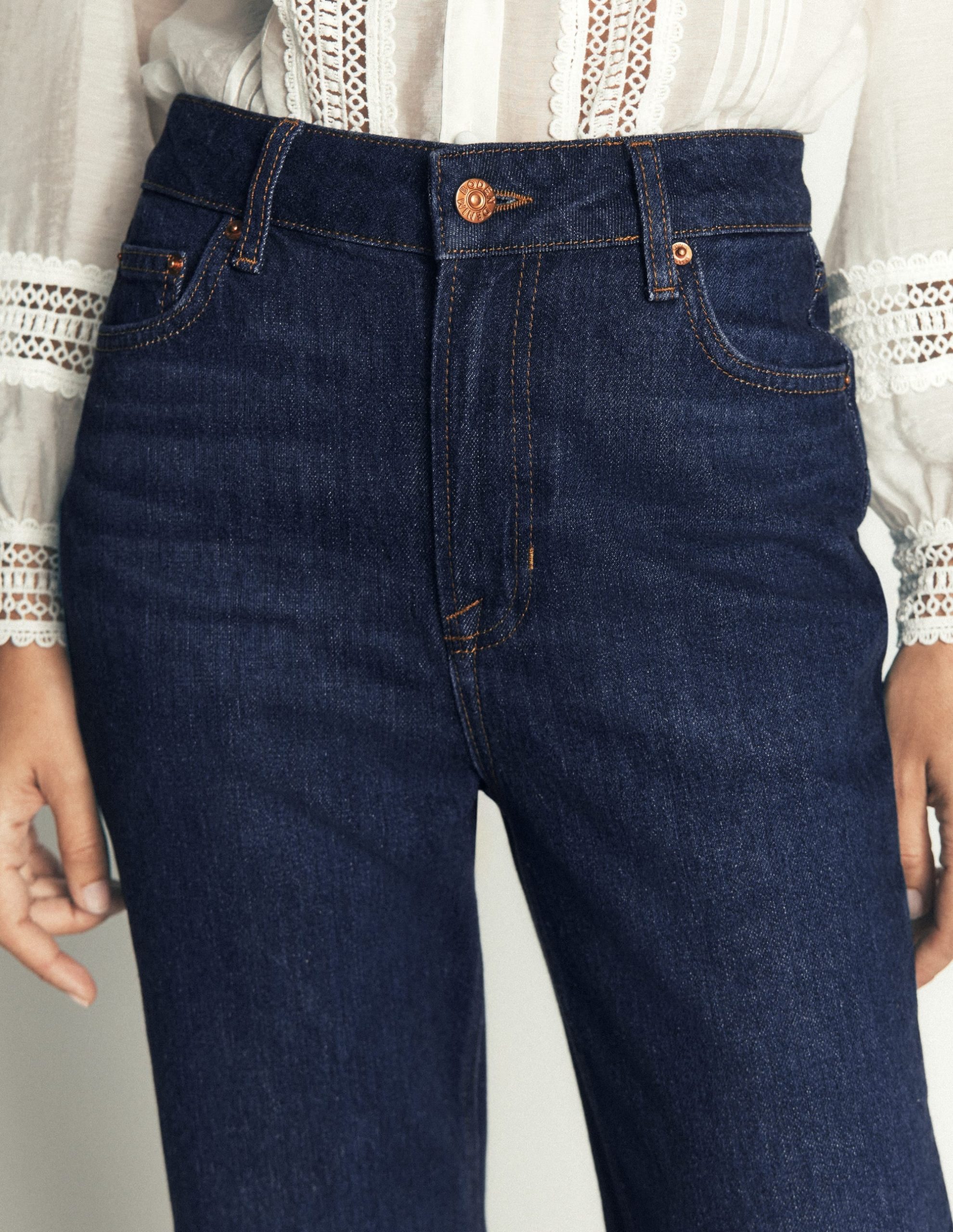 Tapered Leg Jeans-Indigo - Image 2