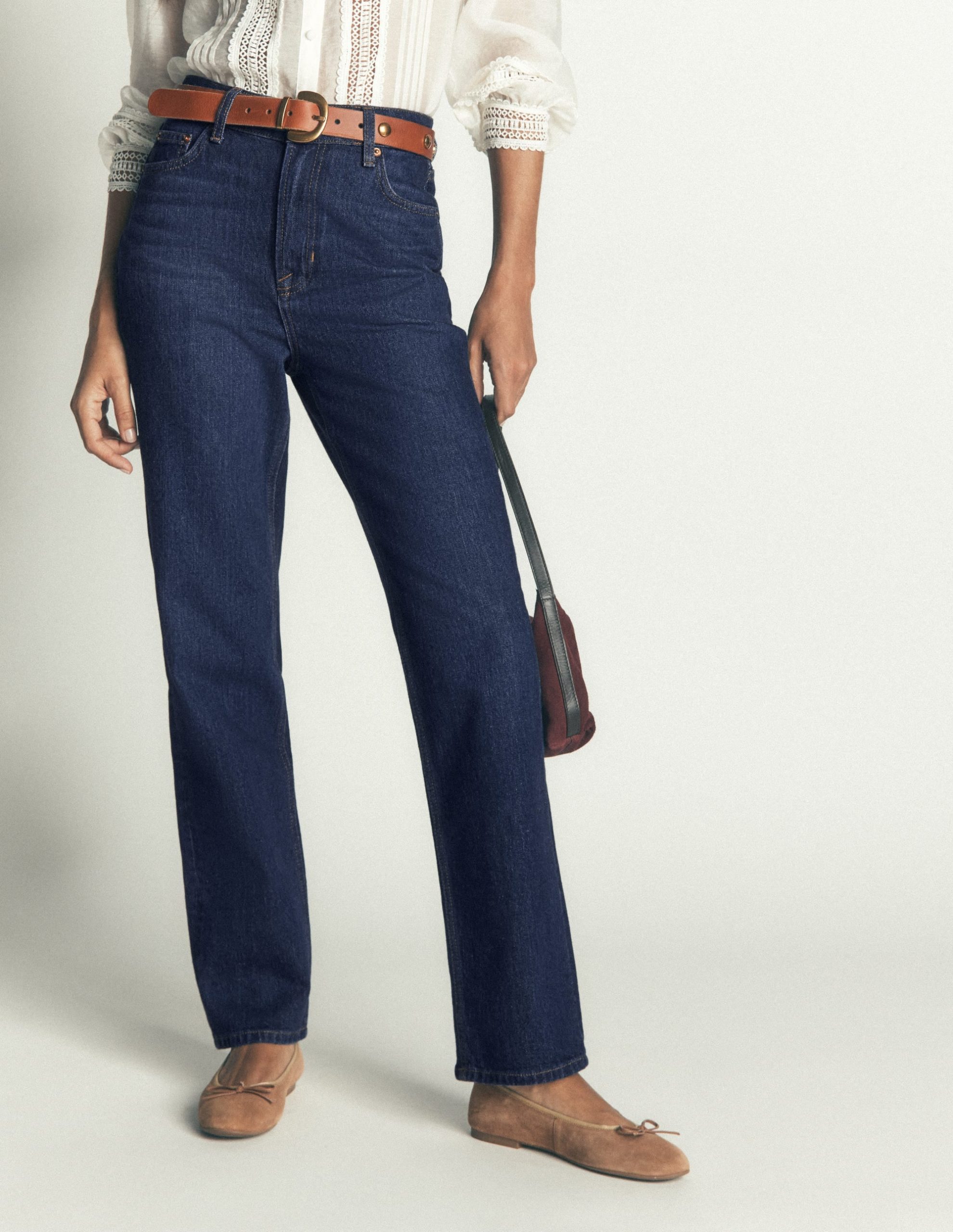 Tapered Leg Jeans-Indigo - Image 4