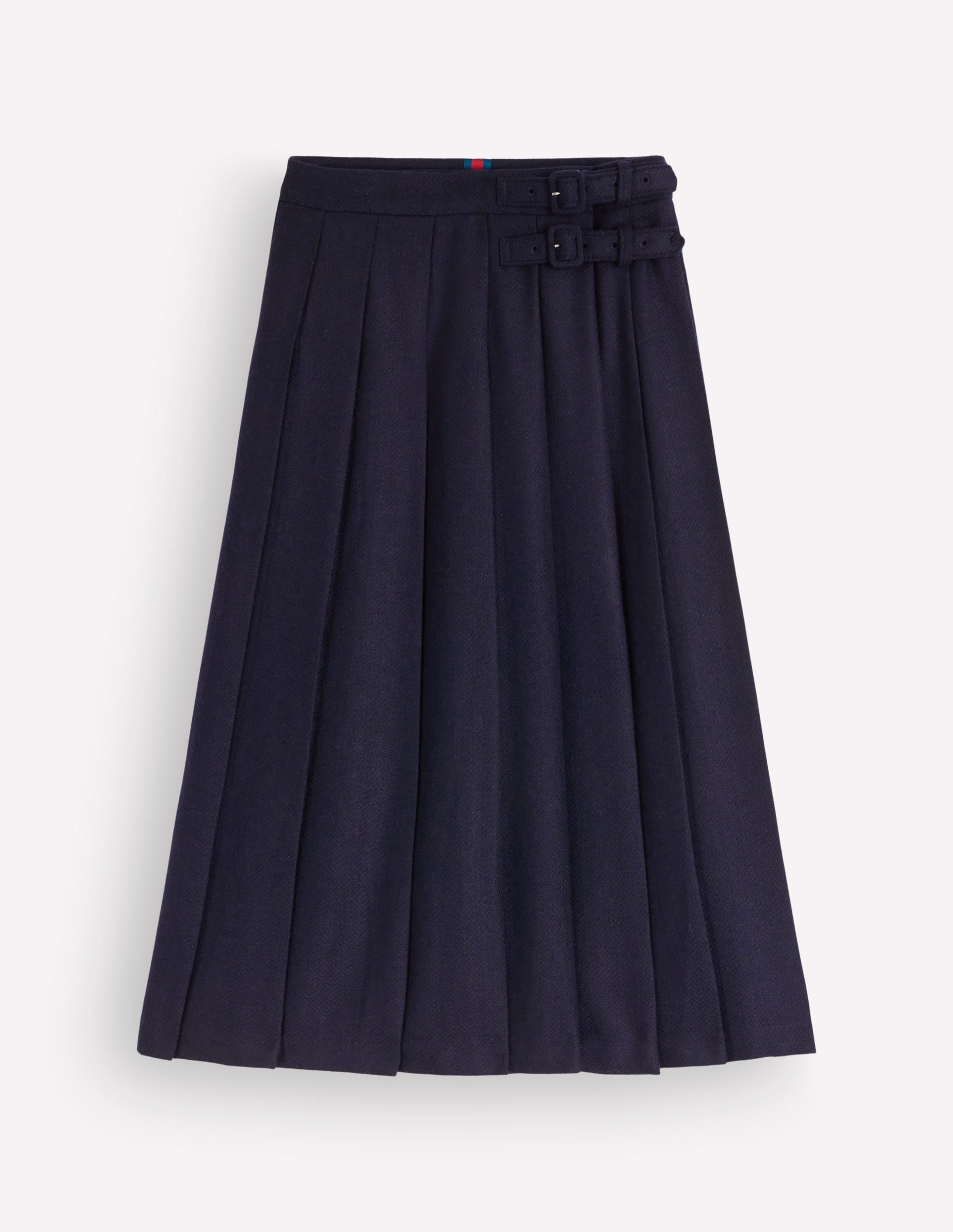 Pleated Midi Kilt-Navy Herringbone - Image 5