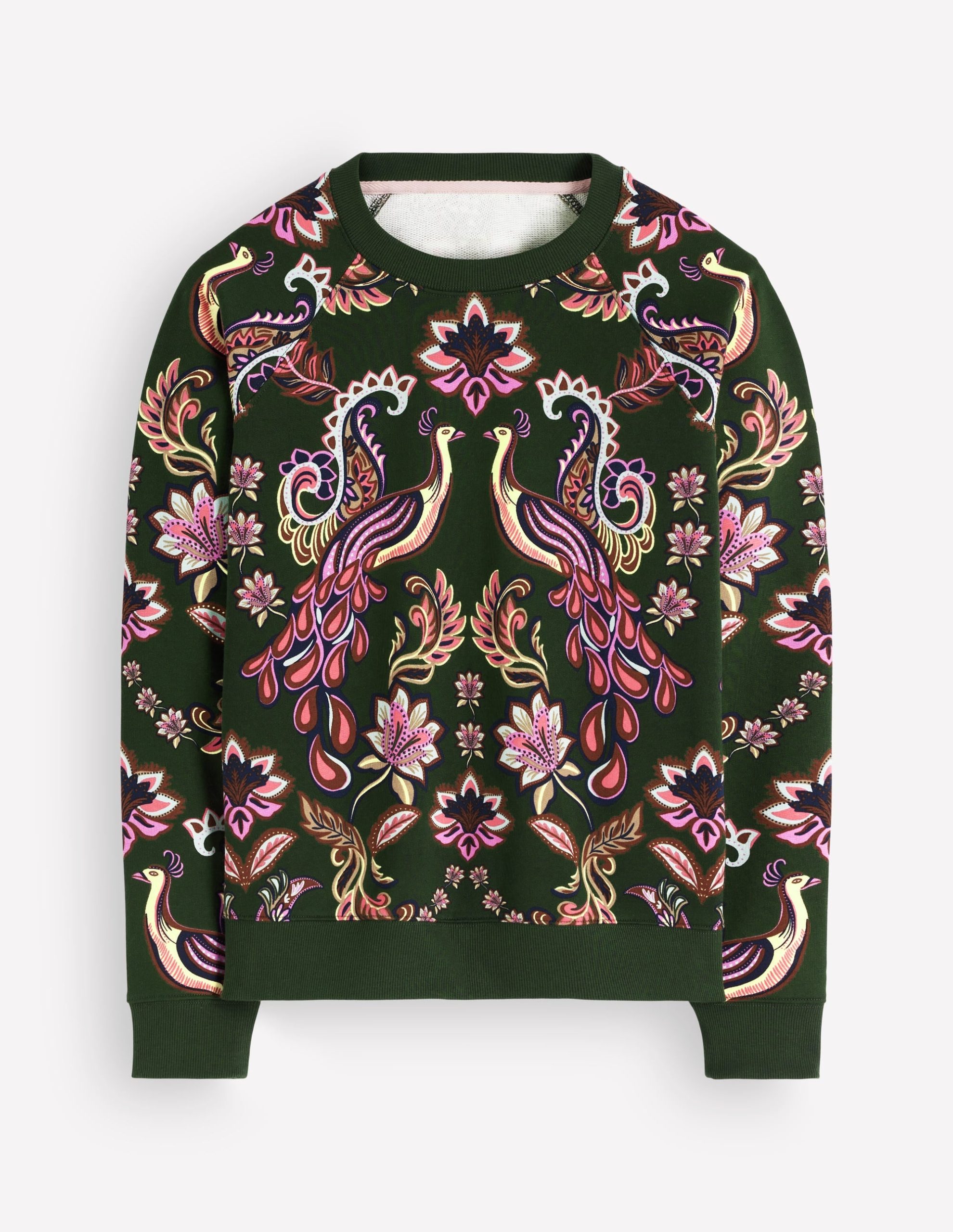 Rosa Printed Sweatshirt-Peacock Paradise Placement - Image 4