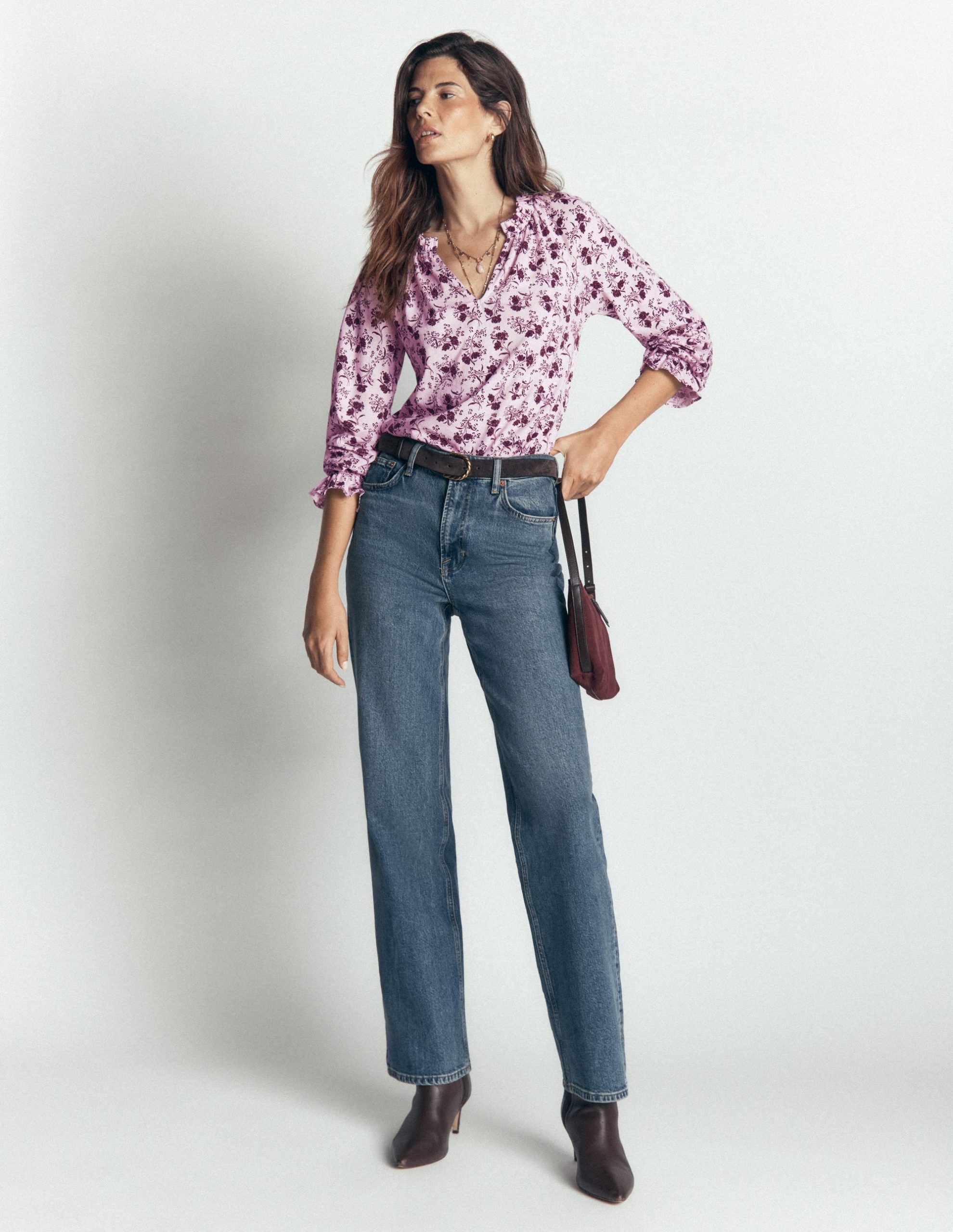 Pia Ruffle Detail Top-Light Lilac. Enchanted Springs - Image 5