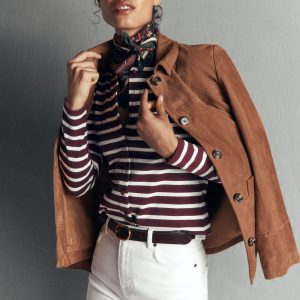 Iris Puff Sleeve Mariner-Winetasting/ Ivory