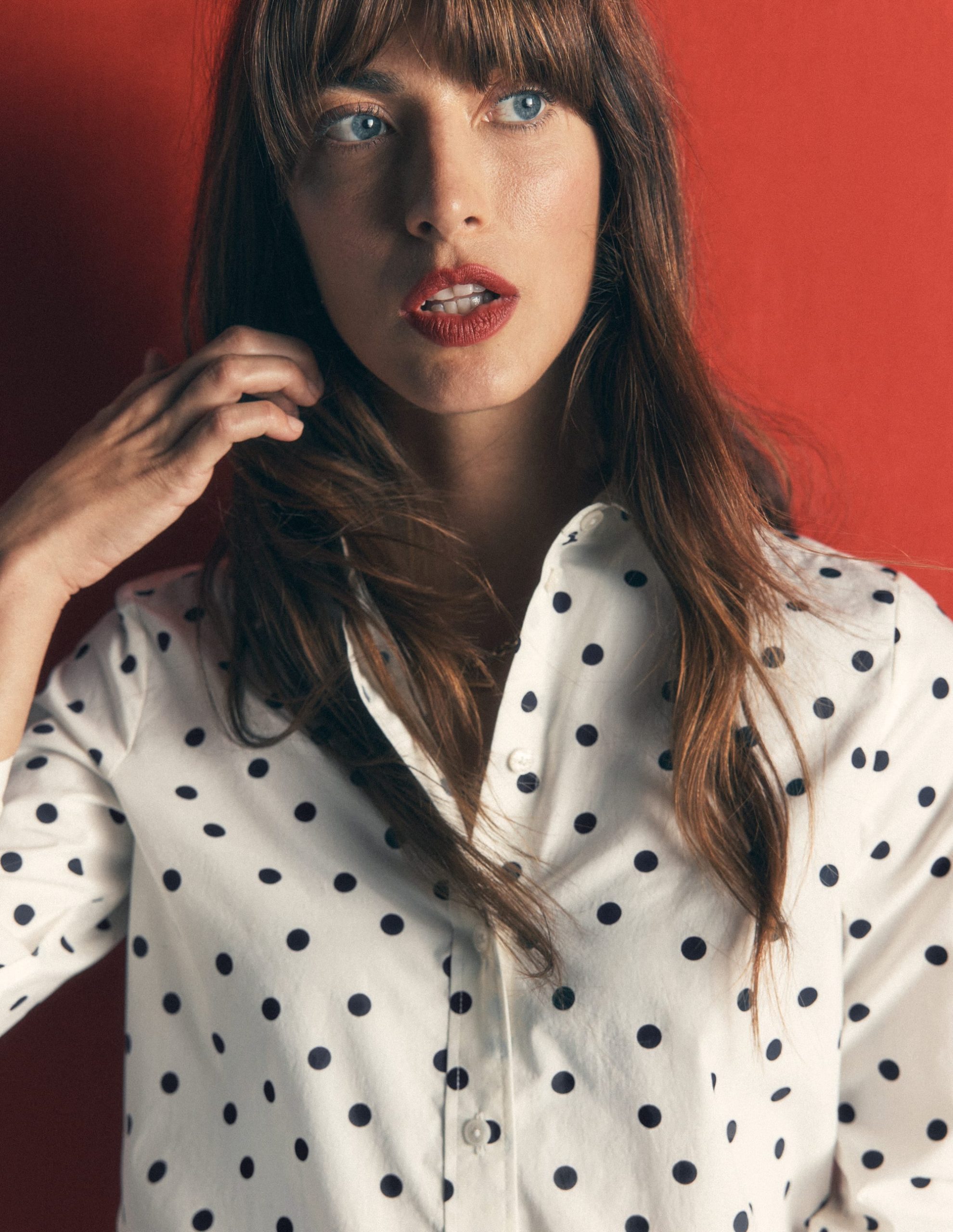 The New Sienna Cotton Shirt-Ivory. Boden Spot - Image 2