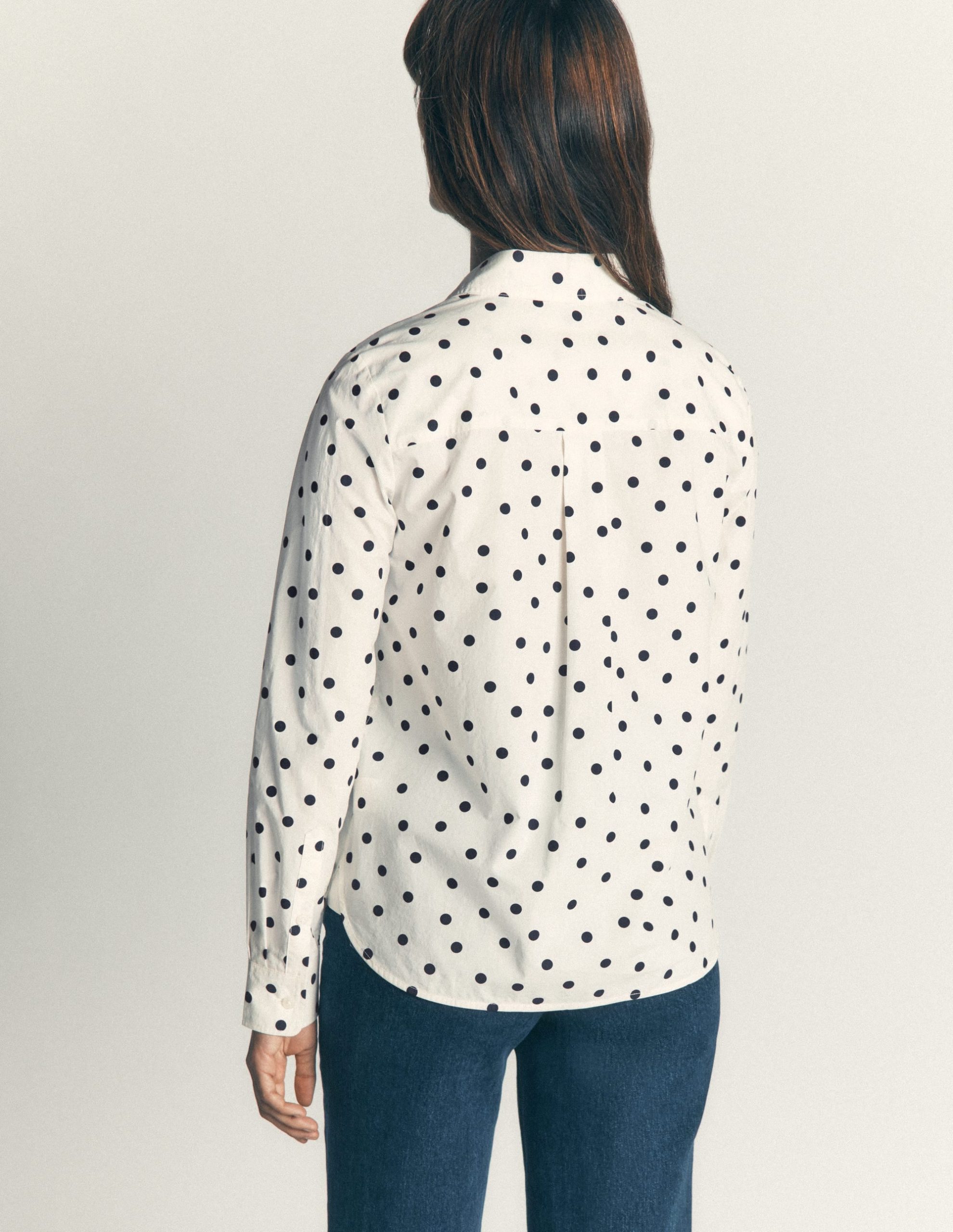 The New Sienna Cotton Shirt-Ivory. Boden Spot - Image 3