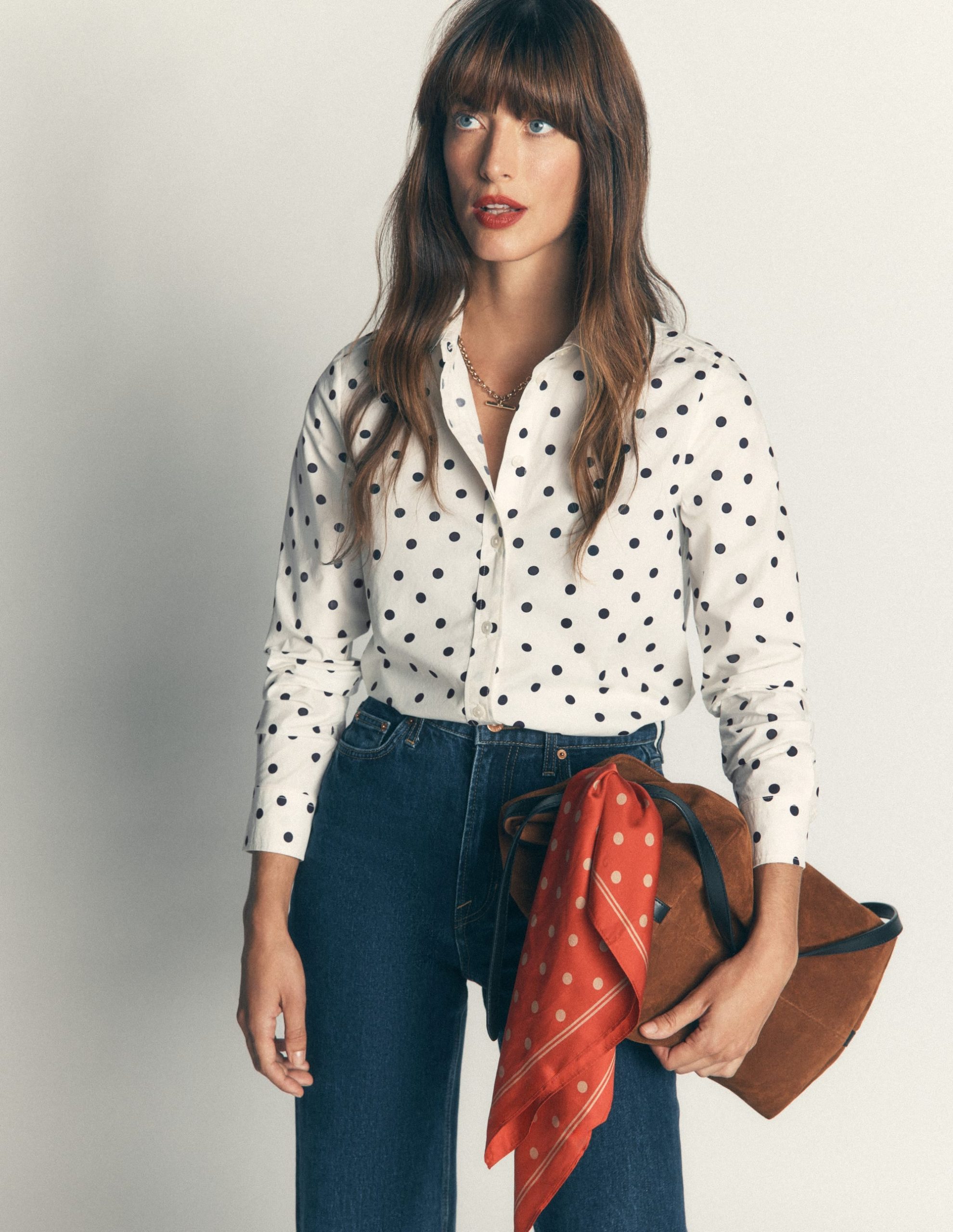 The New Sienna Cotton Shirt-Ivory. Boden Spot - Image 4