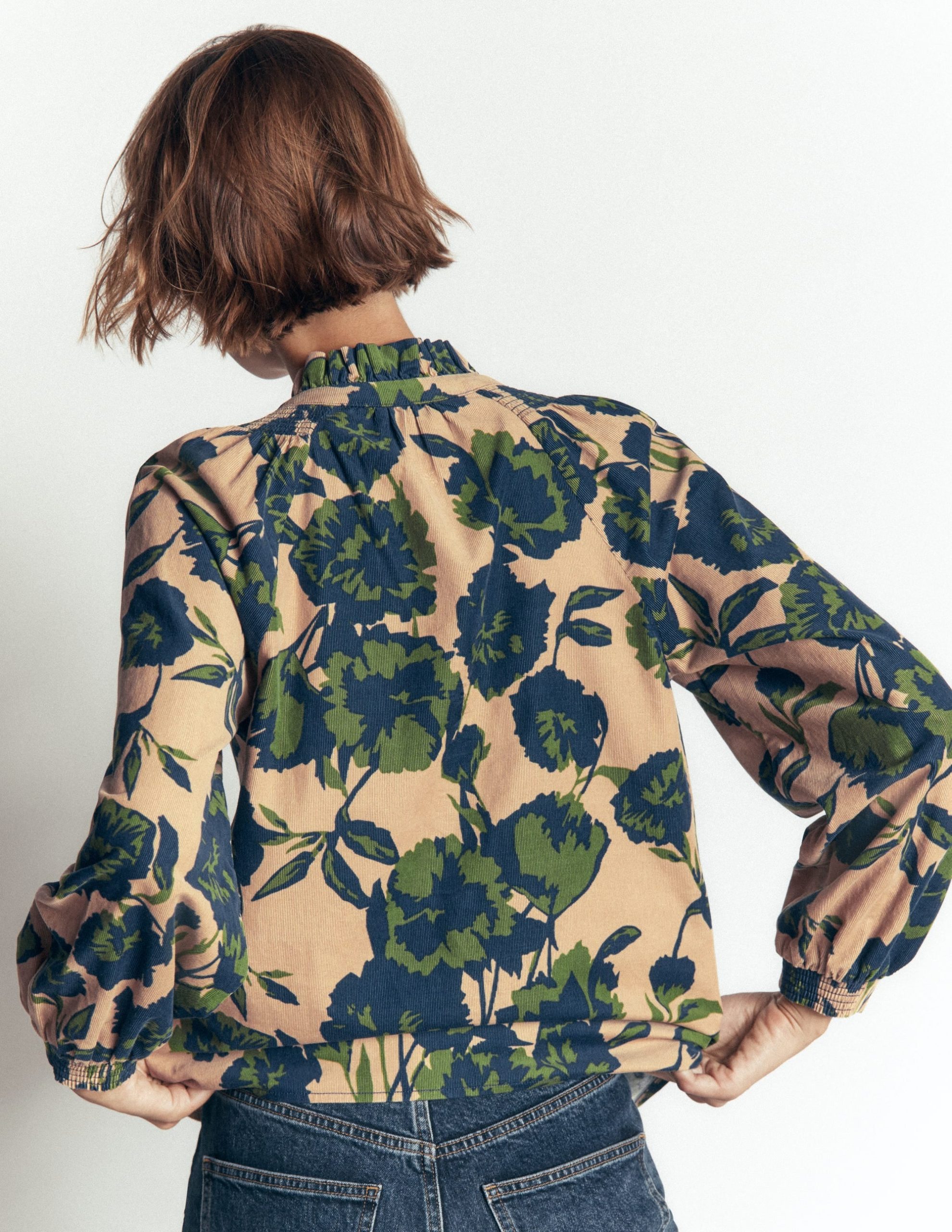 Erica Frill Cord Top-Cappuccino. Forest Breeze - Image 4