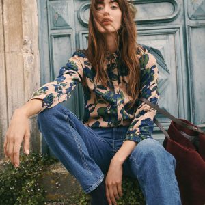 Erica Frill Cord Top-Cappuccino. Forest Breeze