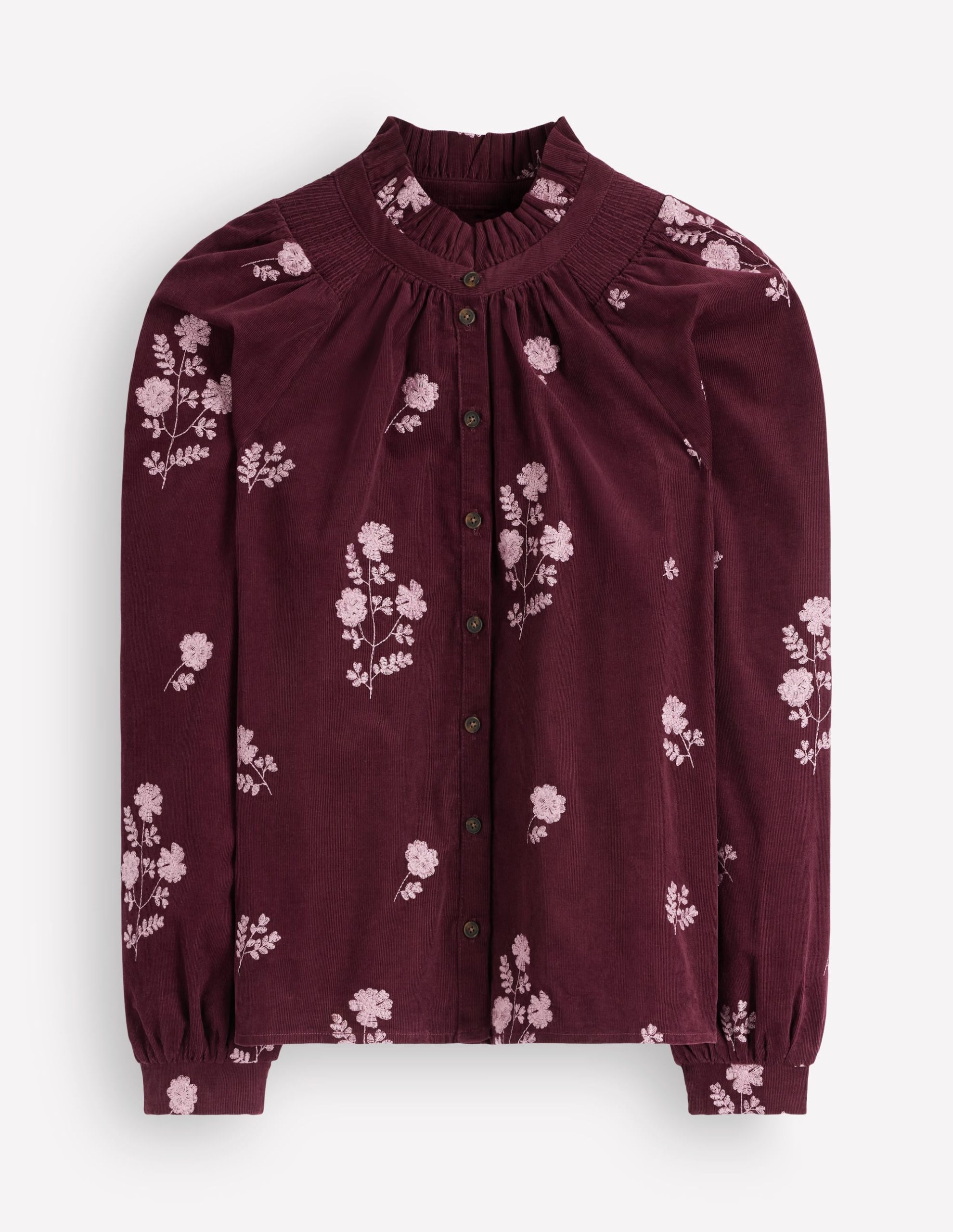 Erica Frill Cord Top-Deep Wisteria. Embroidered - Image 6