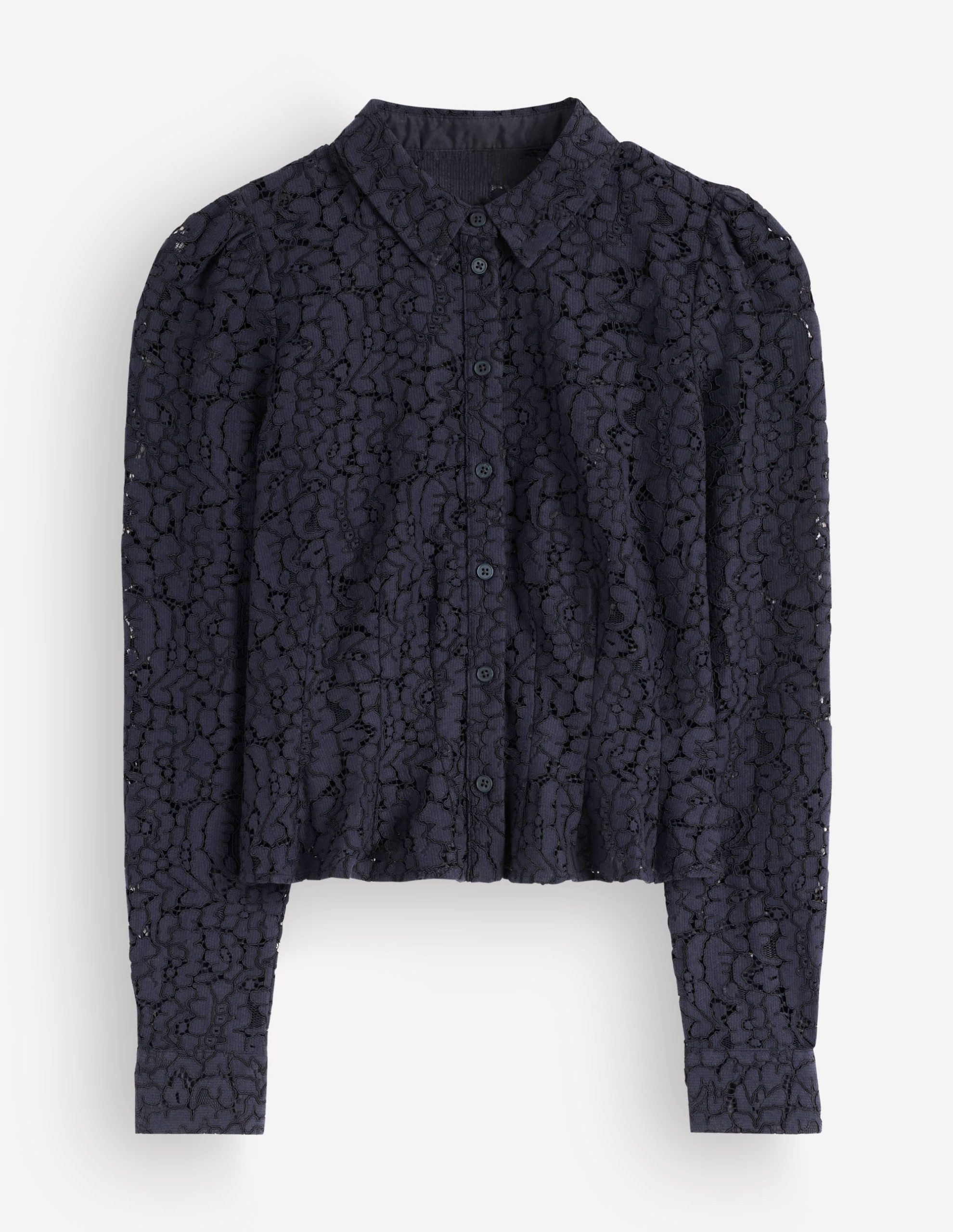 Julia Darted Lace Shirt-Navy - Image 5