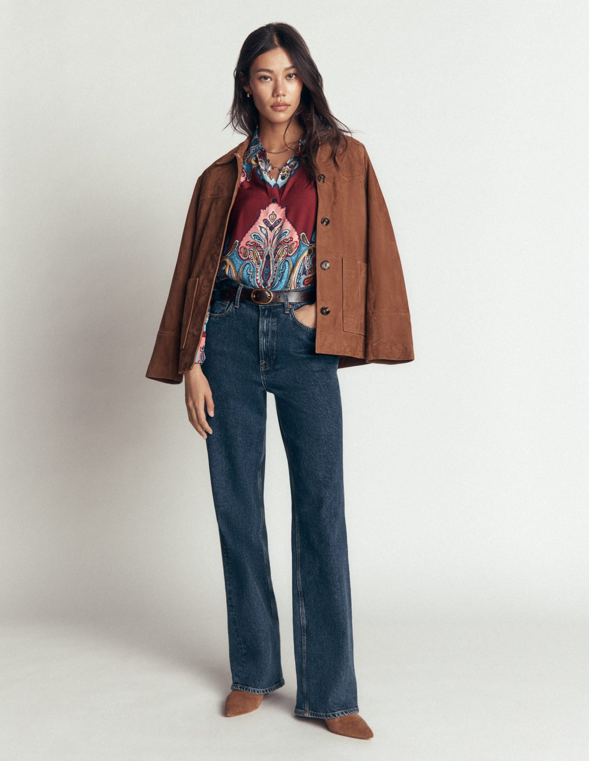 Long Sleeve Printed Shirt-Multi. Popping Paisley - Image 6