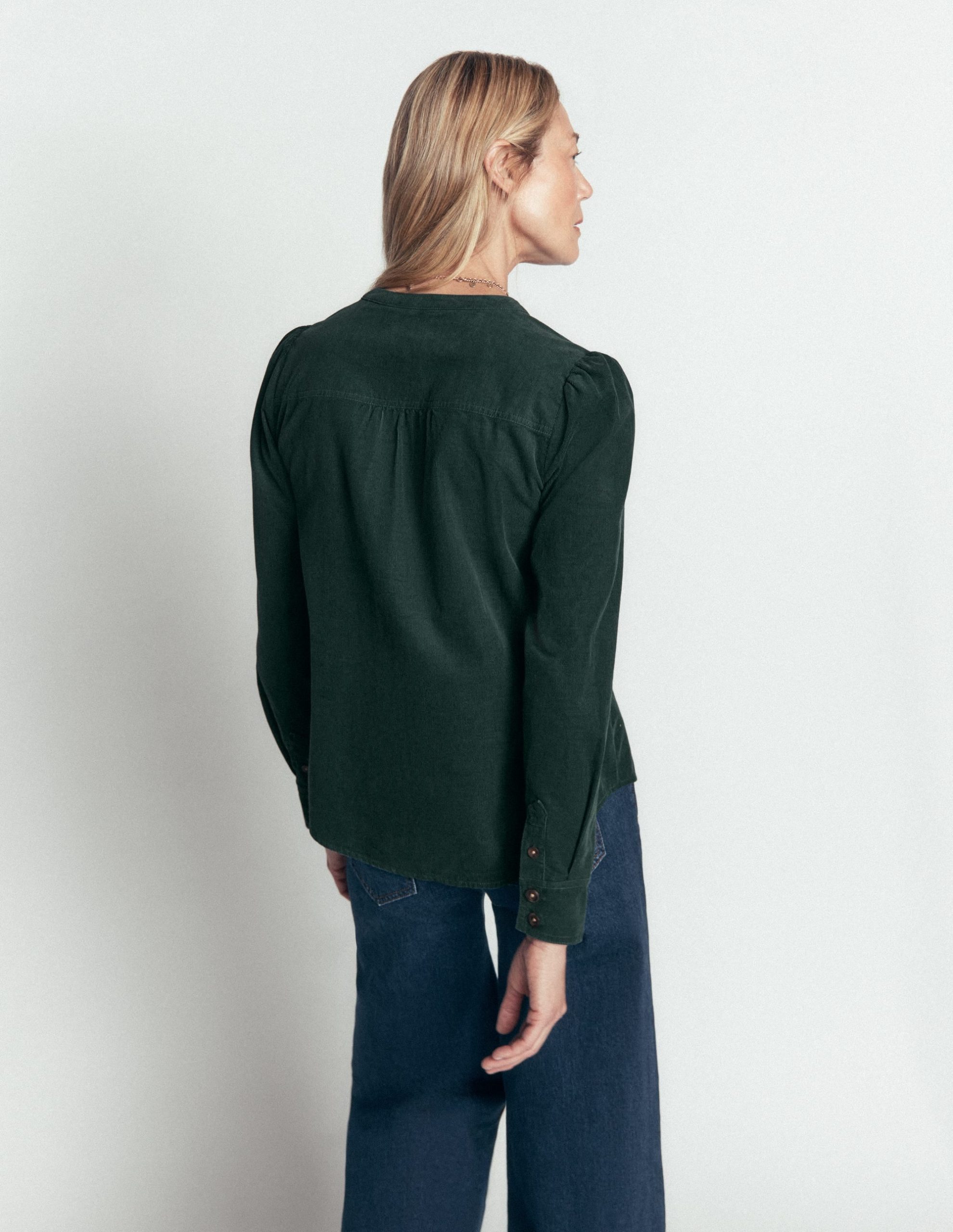 Thea Cord Shirt-Midnight Teal - Image 3