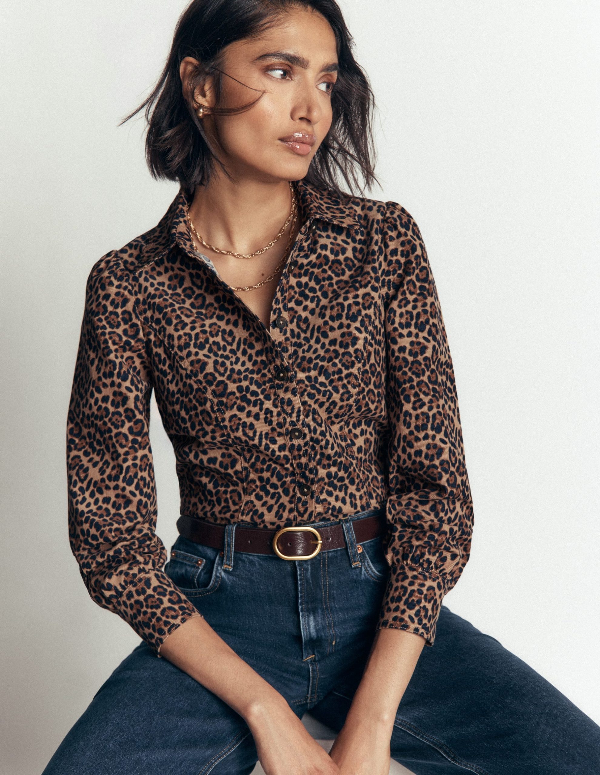 Sky Cord Shirt-Multi. Brushed Animal Small