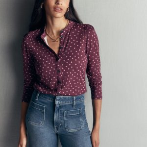 Supersoft Puff Sleeve Shirt-Winetasting. Painting Dot