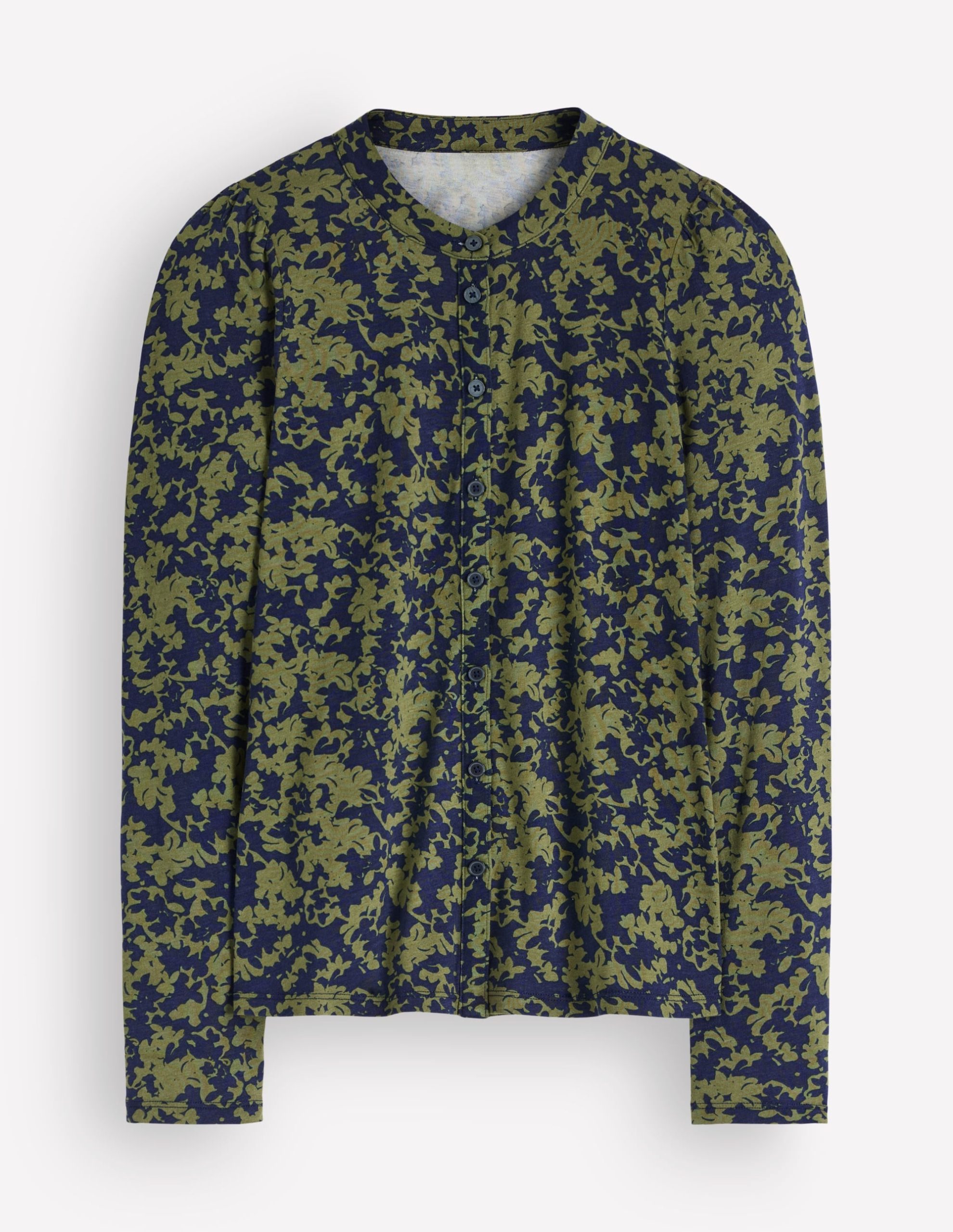 Supersoft Puff Sleeve Shirt-Sprayed leaf - Image 5