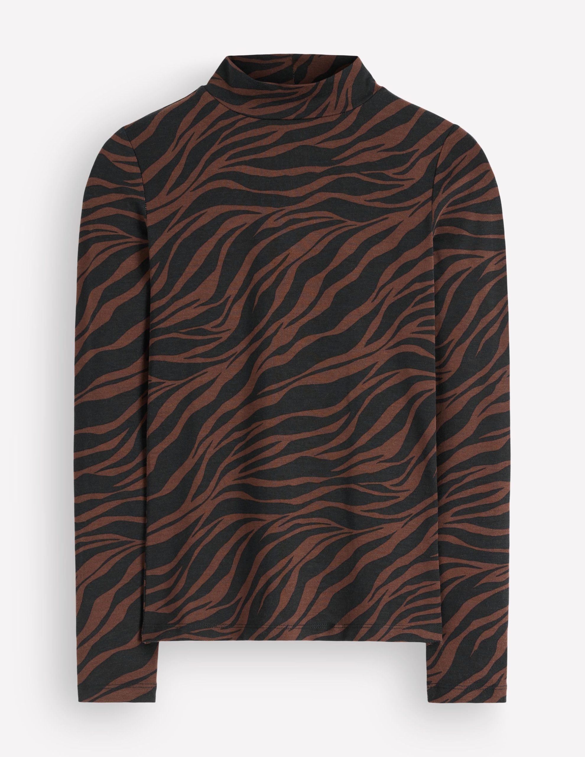 High Neck Jersey Top-Potting Soil. Zebra Swirl - Image 5