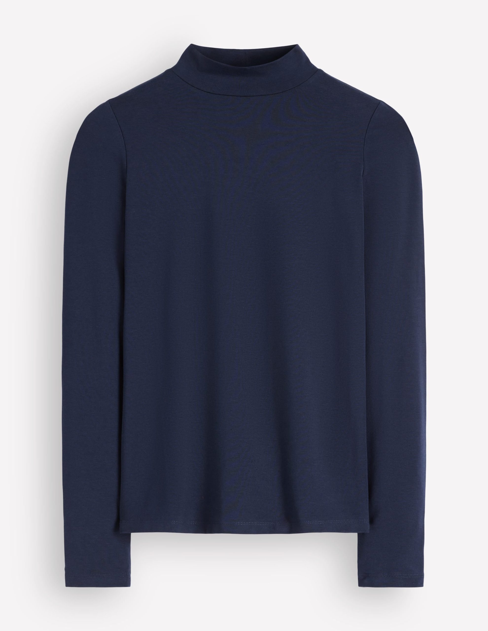 High Neck Jersey Top-Navy - Image 5