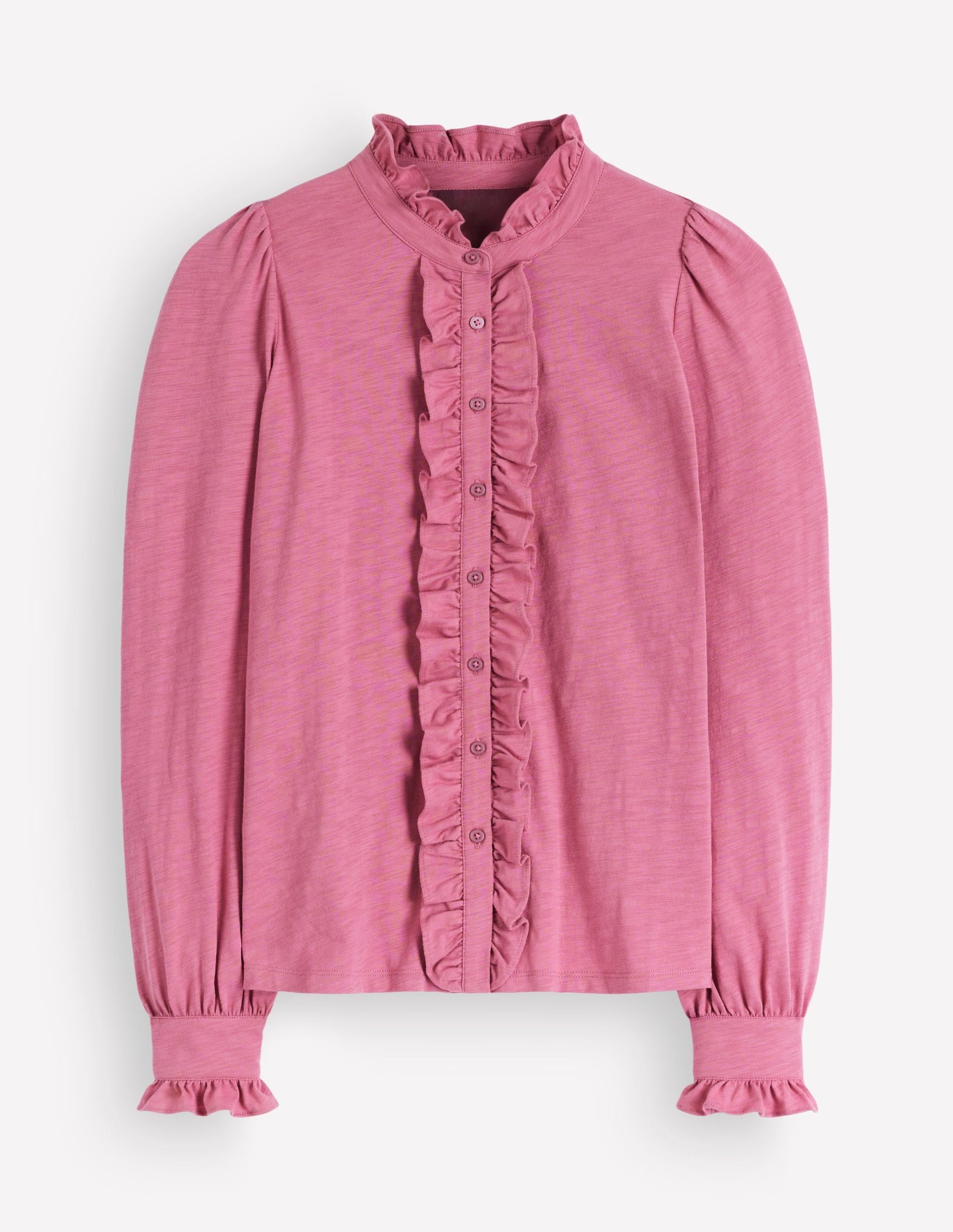 Jersey Frill Blouse-Pink Heather - Image 5