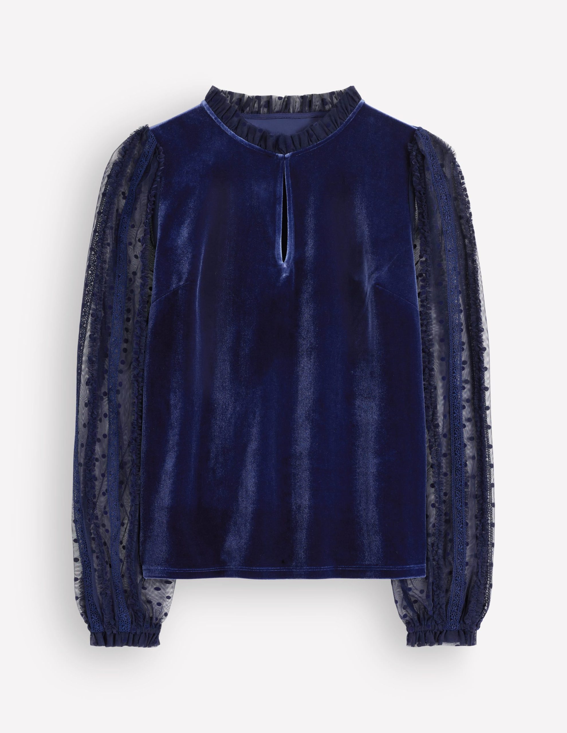 Tulle Mix Velvet Top-Zodiac Purple - Image 5
