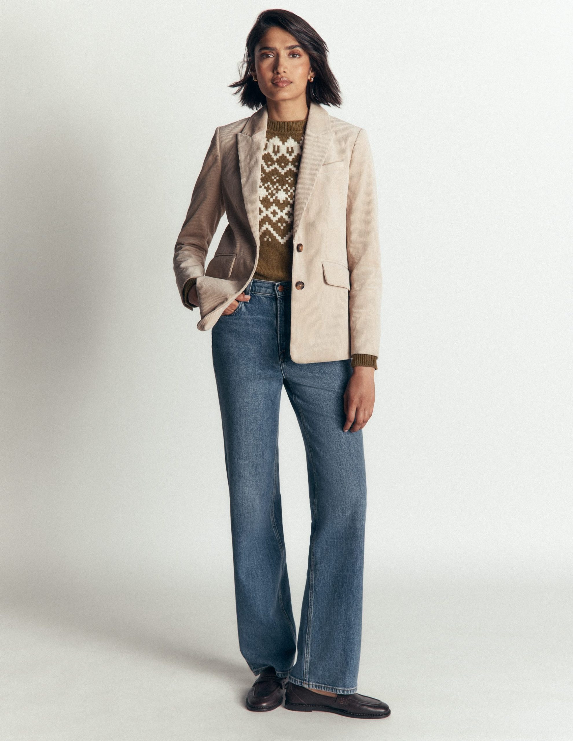 Stamford Cord Blazer-Latte - Image 2