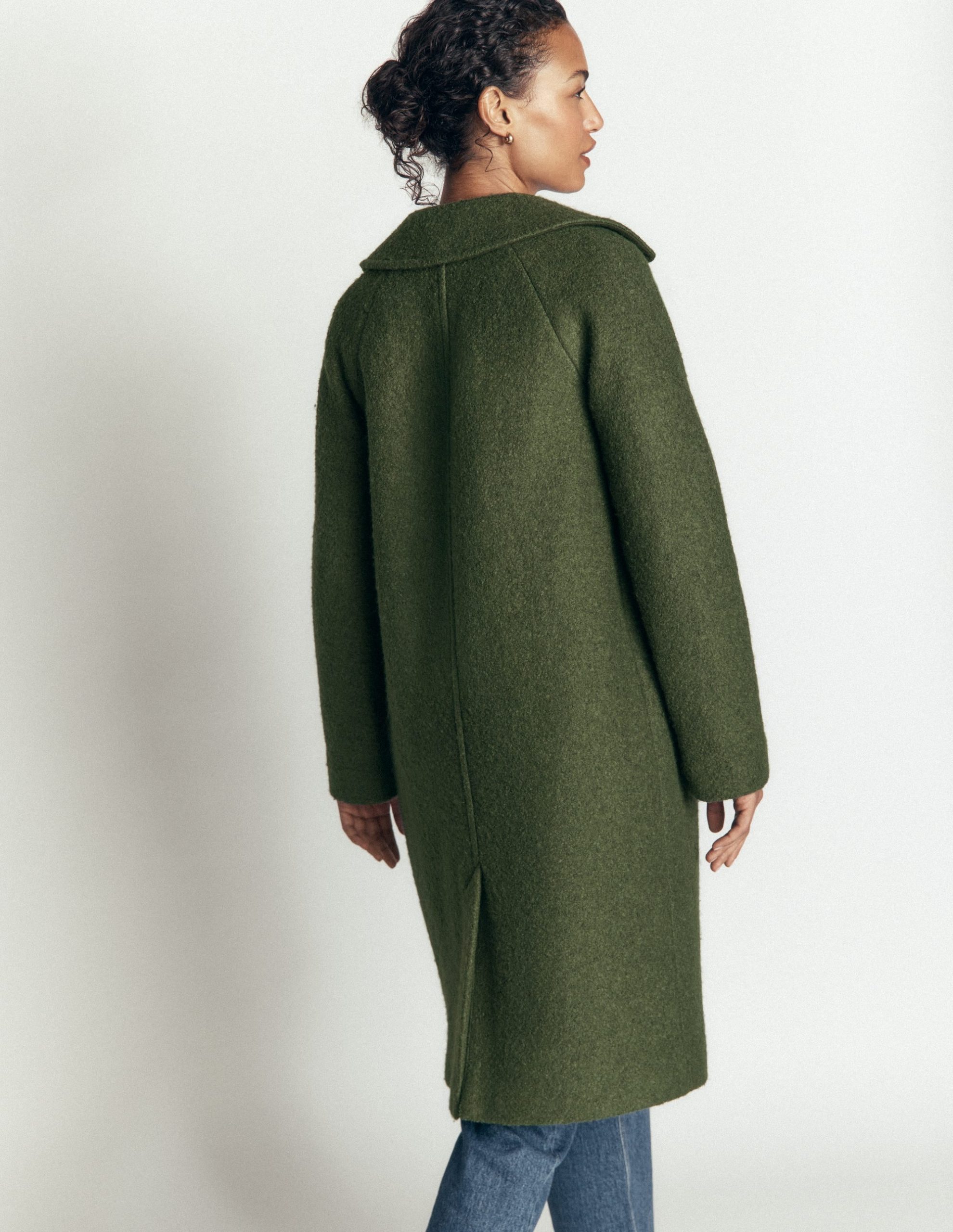 Cotswold Wool Coat-Hunter Green - Image 3