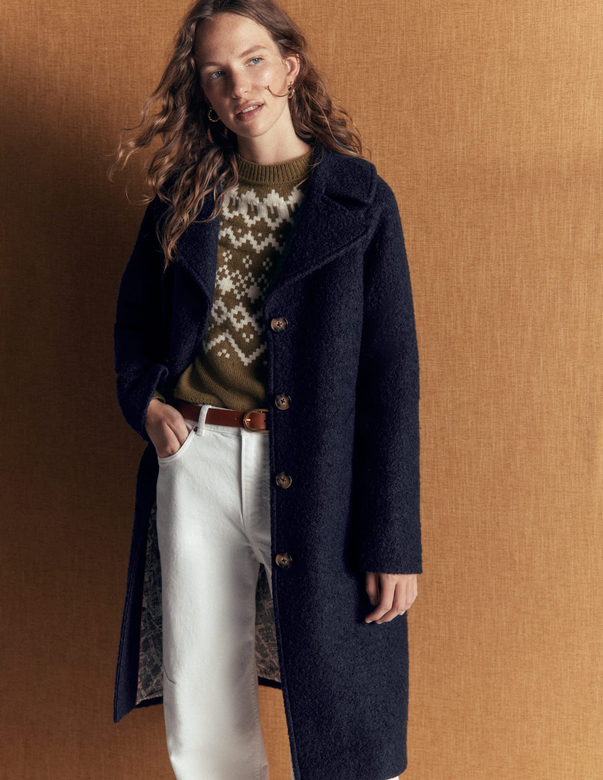 Cotswold Wool Coat-Navy