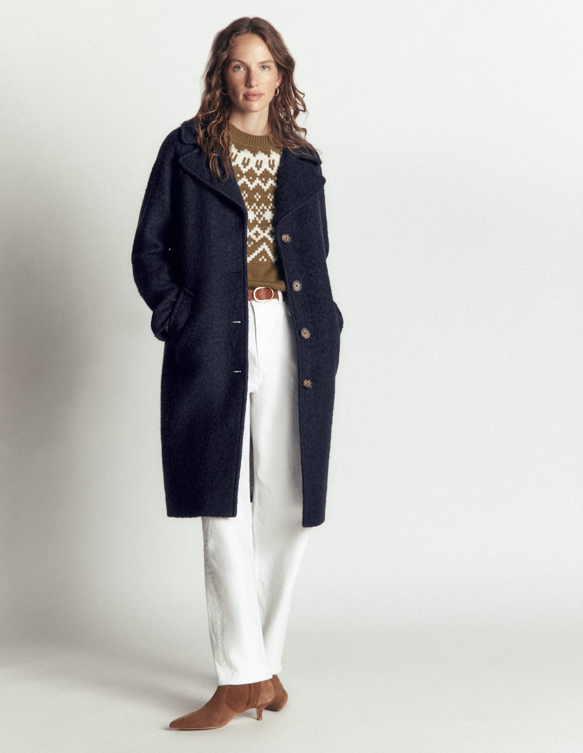 Cotswold Wool Coat-Navy - Image 4