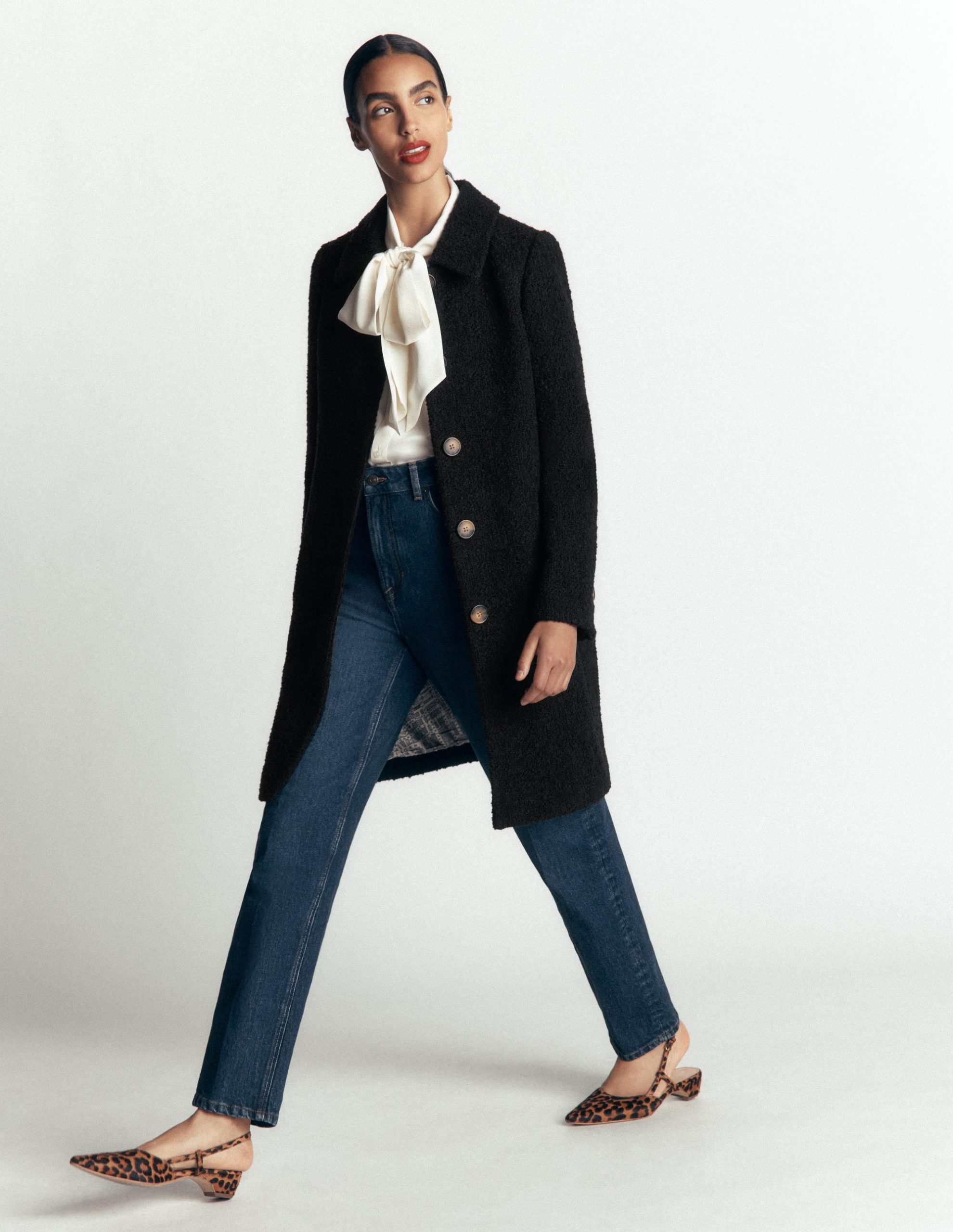 Aylesford Wool Coat-Black - Image 4