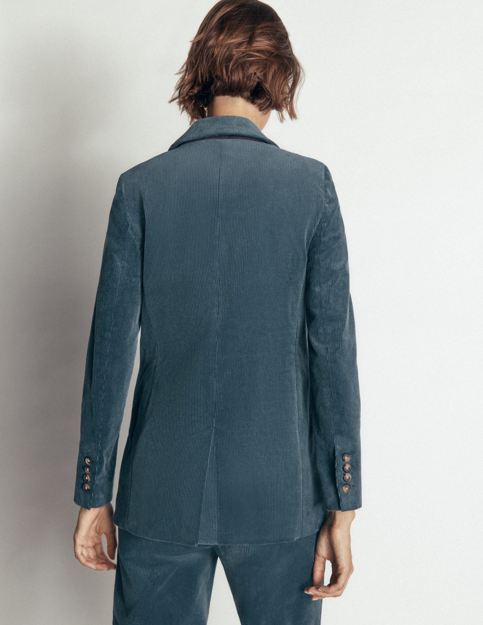 Double Breasted Blazer-Storm Blue - Image 4