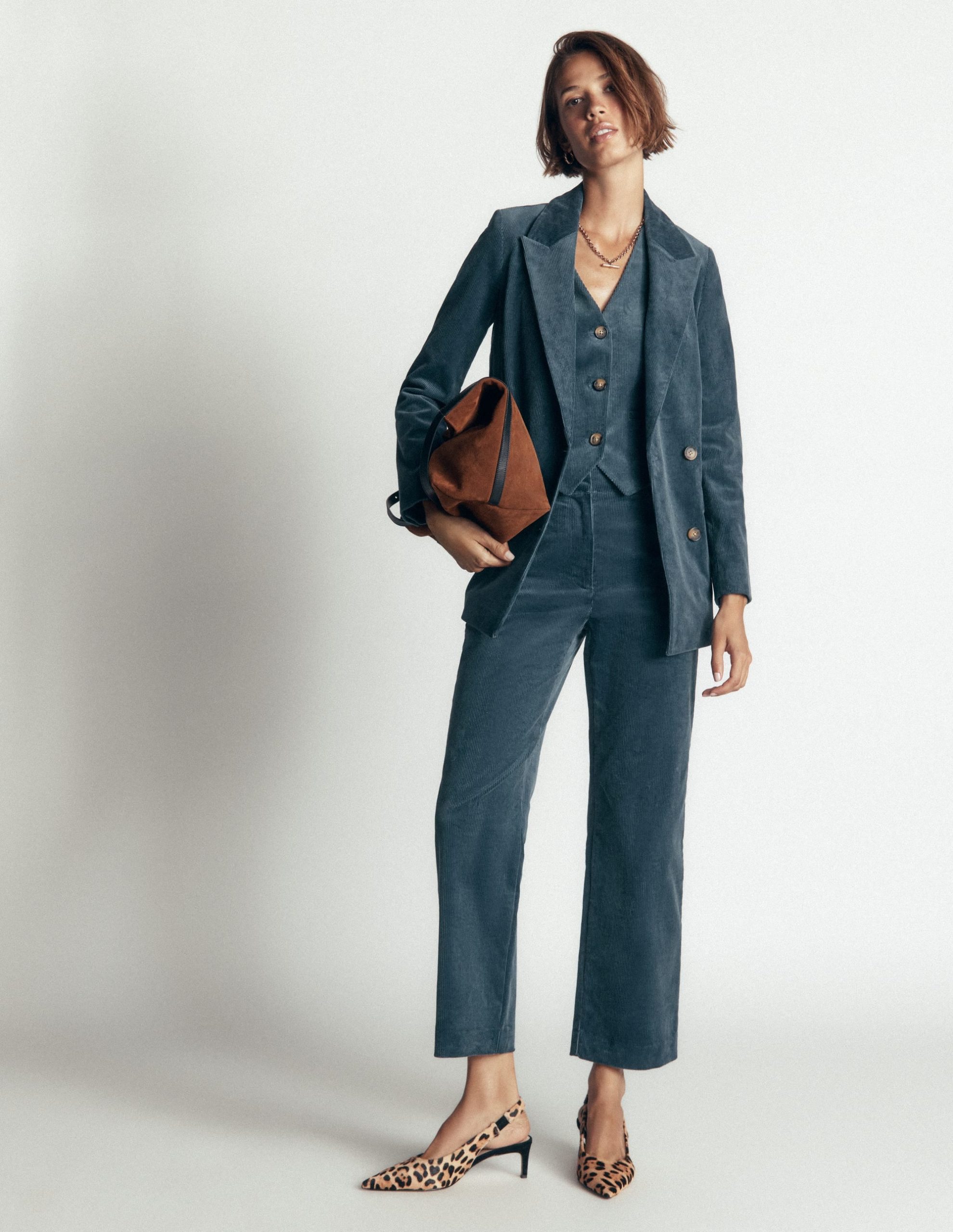 Double Breasted Blazer-Storm Blue - Image 5