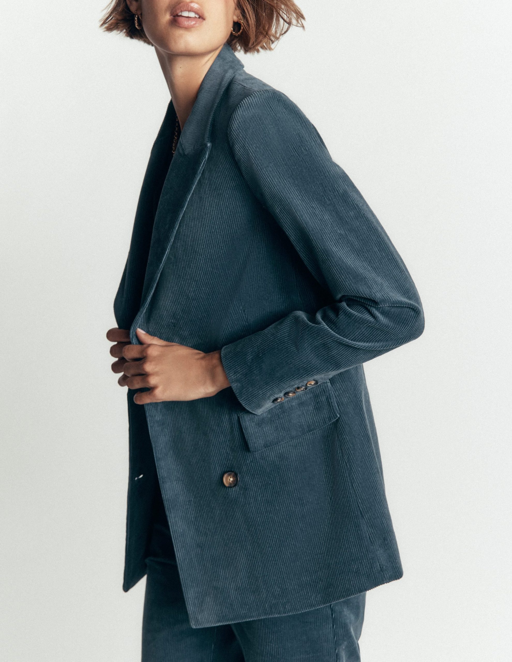 Double Breasted Blazer-Storm Blue - Image 6