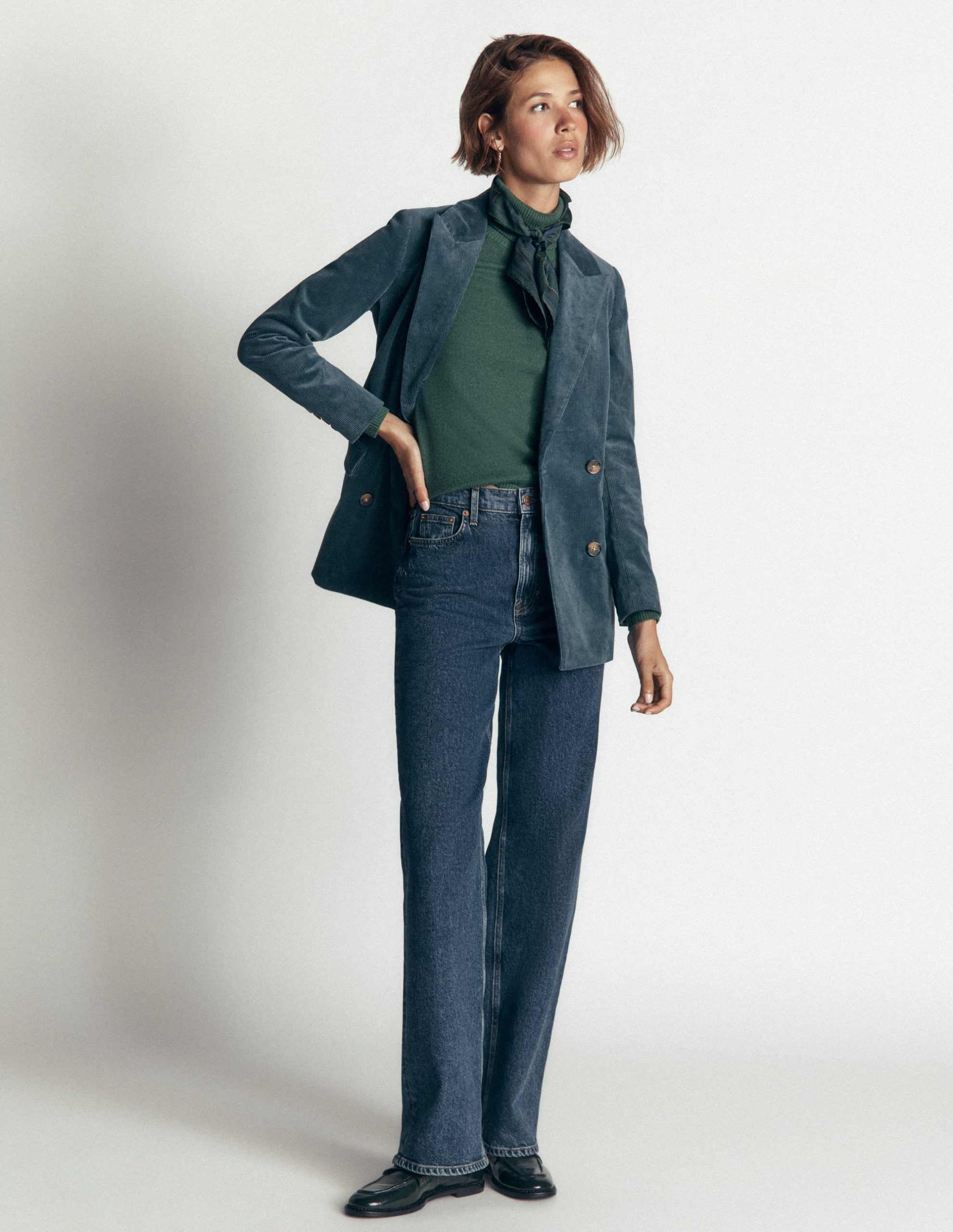 Double Breasted Blazer-Storm Blue - Image 8