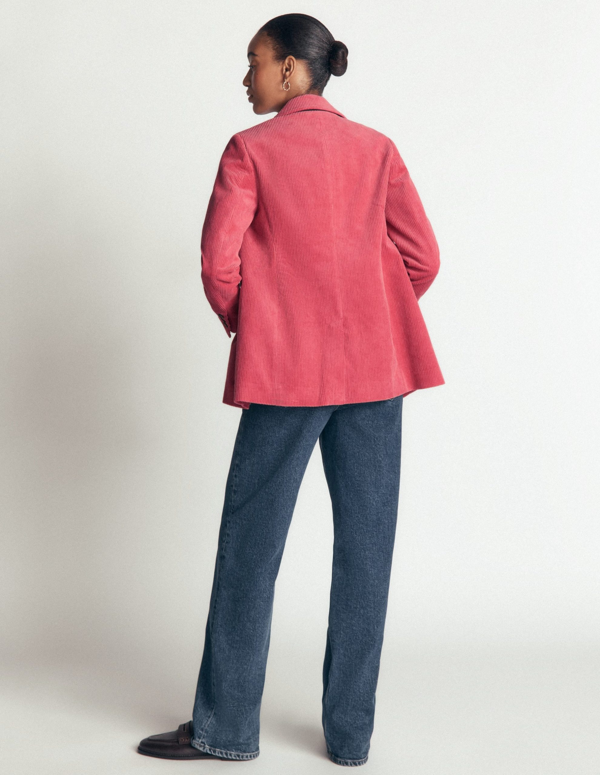 Woodbridge Cord Blazer-Cherry Blush - Image 4