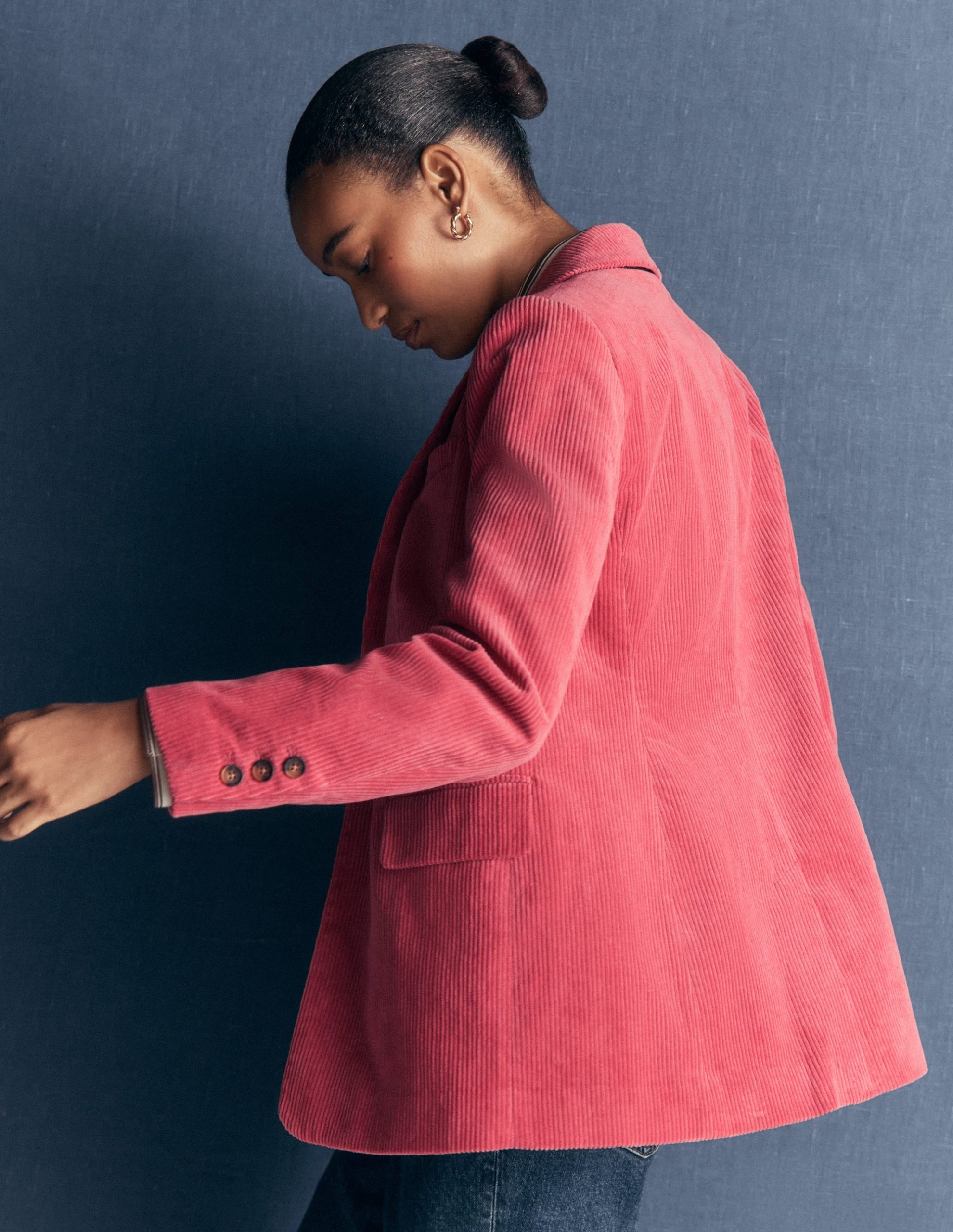 Woodbridge Cord Blazer-Cherry Blush - Image 6