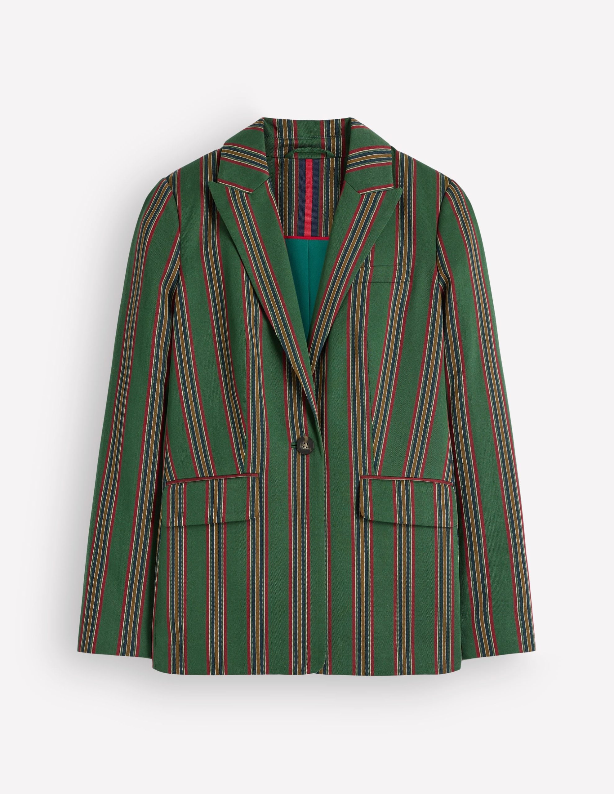 Woodbridge Tailored Blazer-Green. Collegic Stripe - Image 7