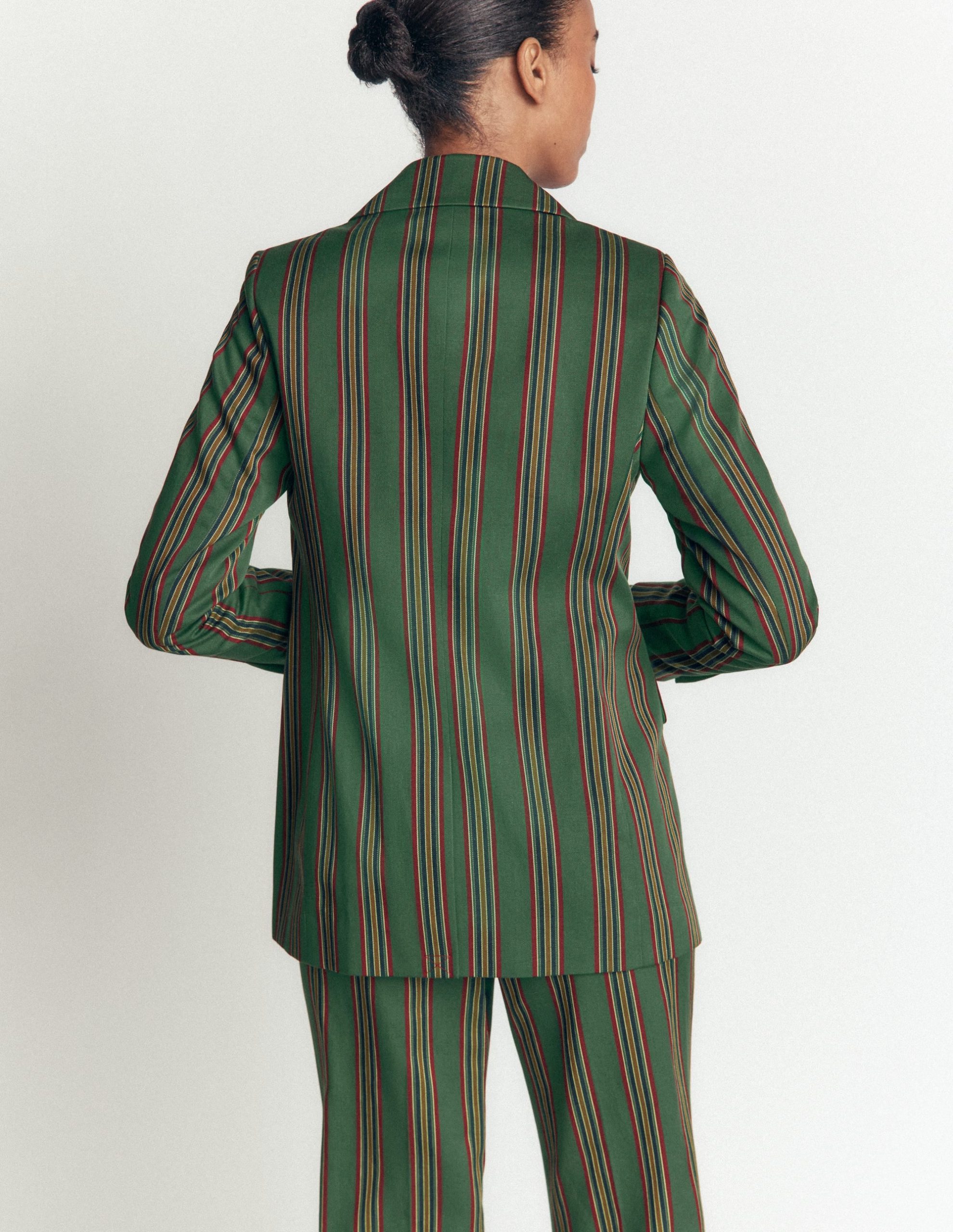 Woodbridge Tailored Blazer-Green. Collegic Stripe - Image 4